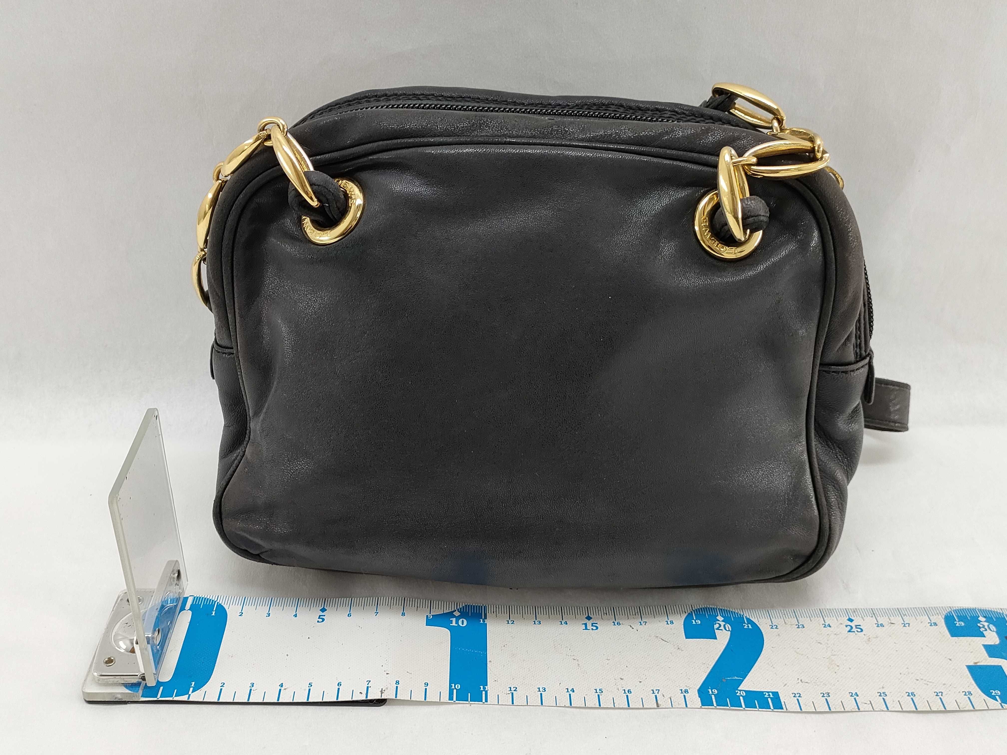 Anagram Shoulder Bag, Black Shoulder Bag — view 2