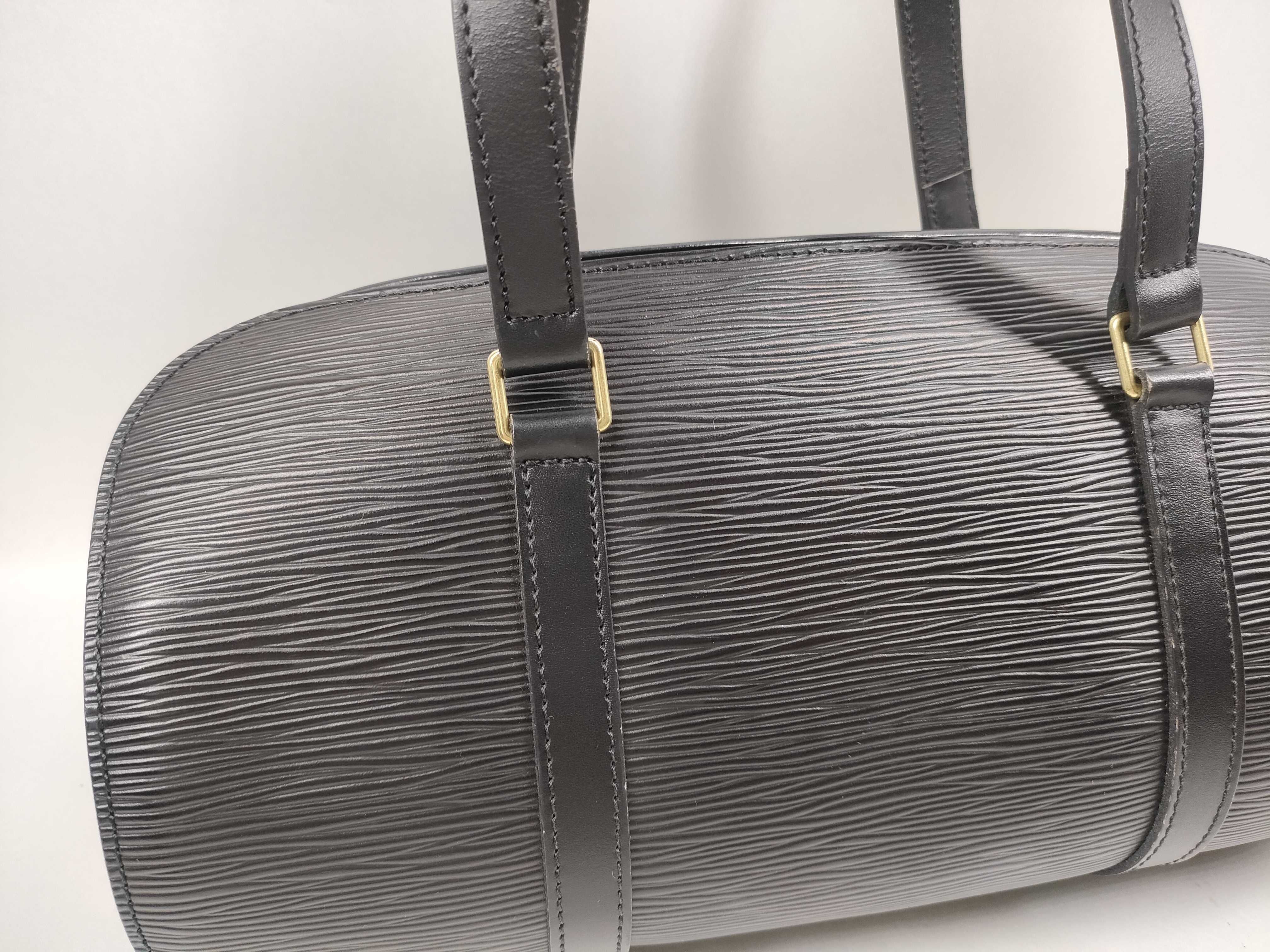 Epi Papillon Handbag with Pouch, Noir (Black) — view 3