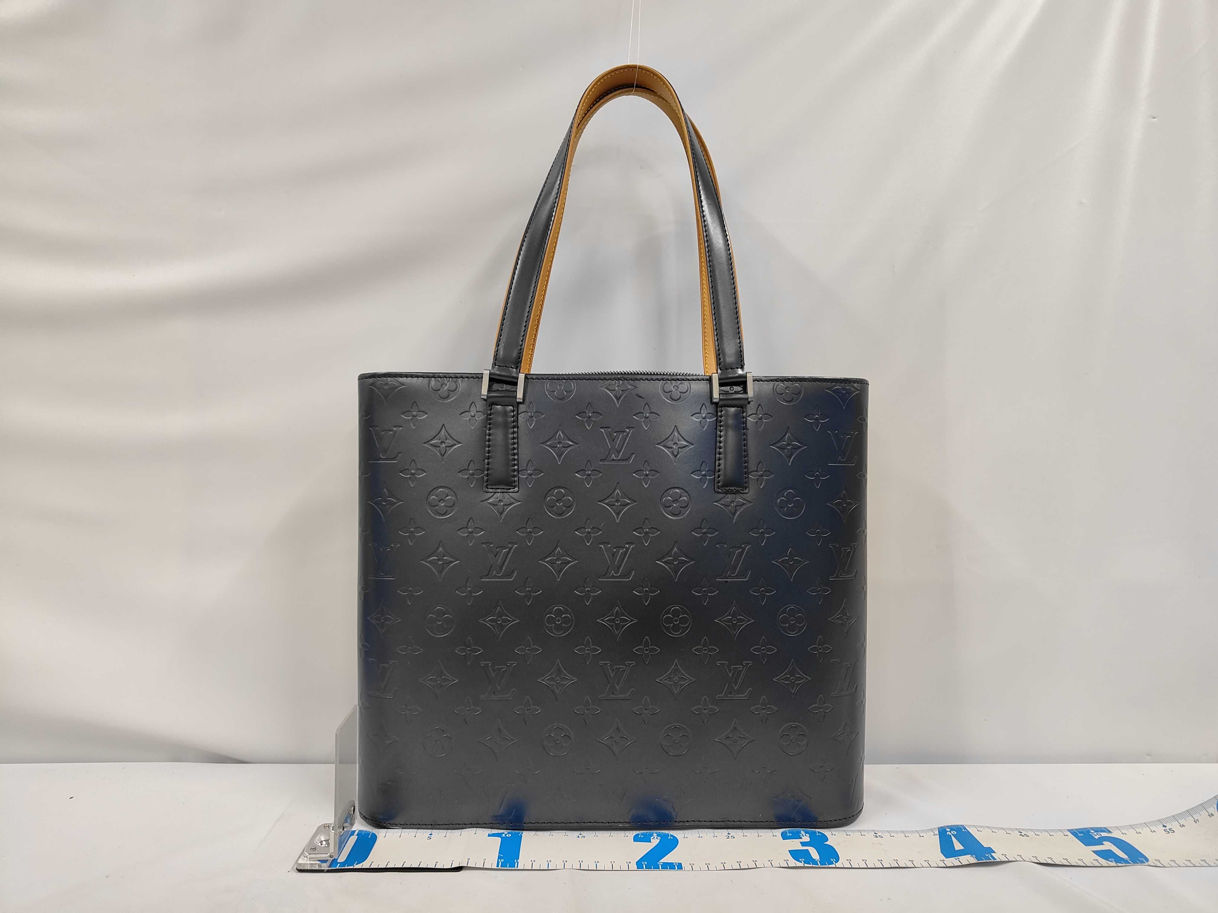 M55105 Monogram Matte Wilwood Blue Tote Bag — view 2