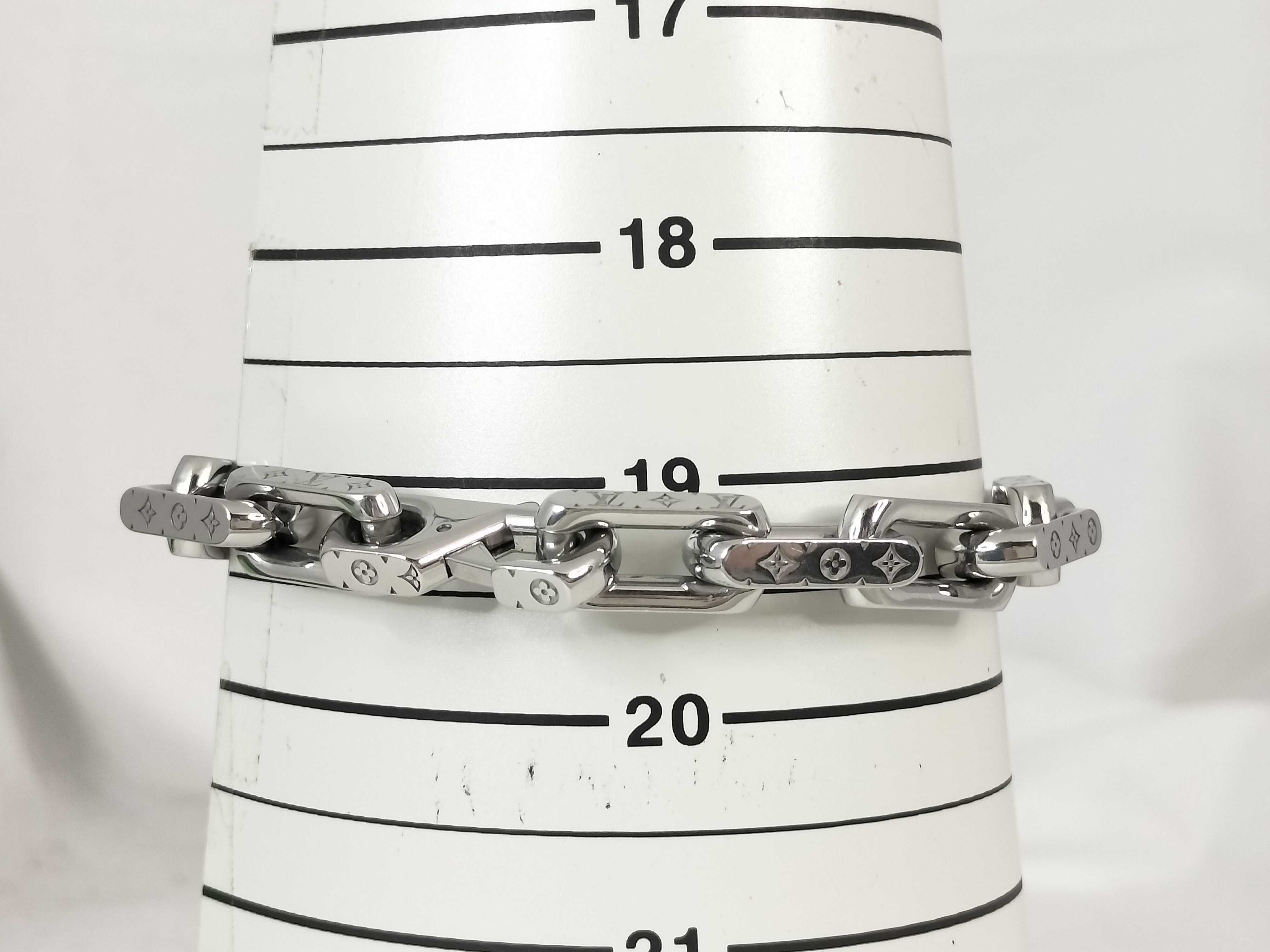 Monogram Chain Silver Bracelet (Bracelet/Bangle) — view 5