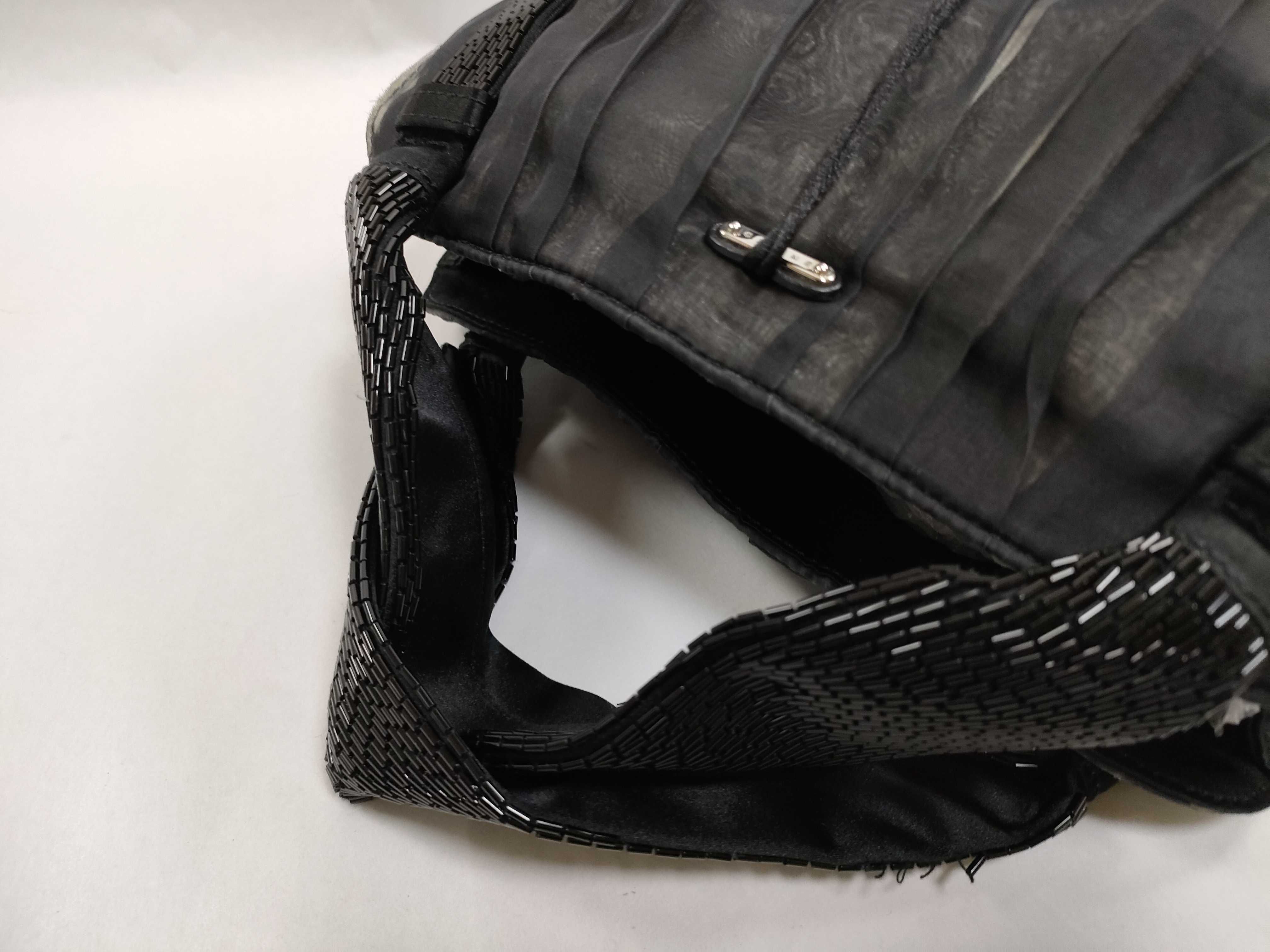 Satin Feather Beaded Handbag — view 3