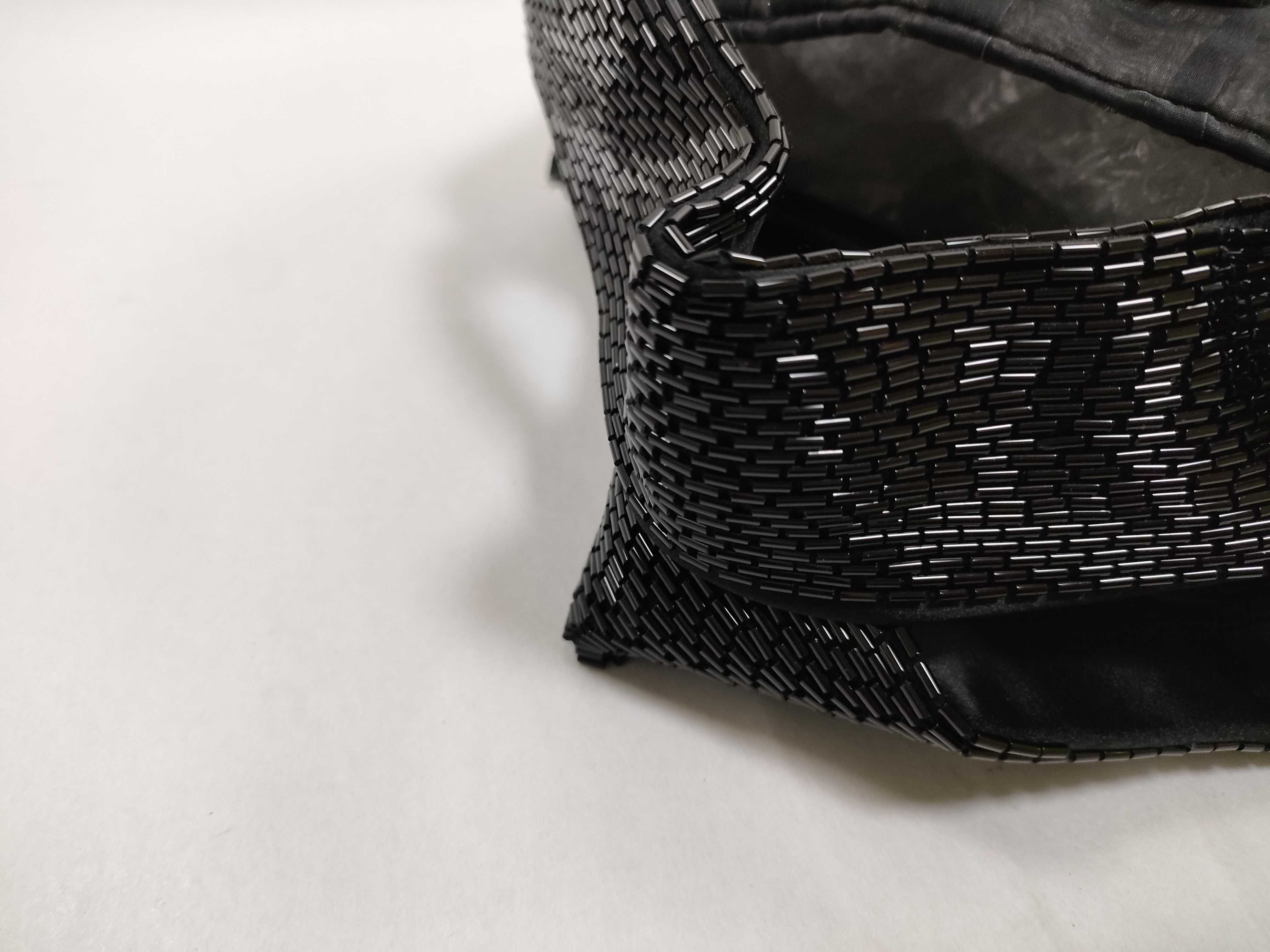 Satin Feather Beaded Handbag — view 4