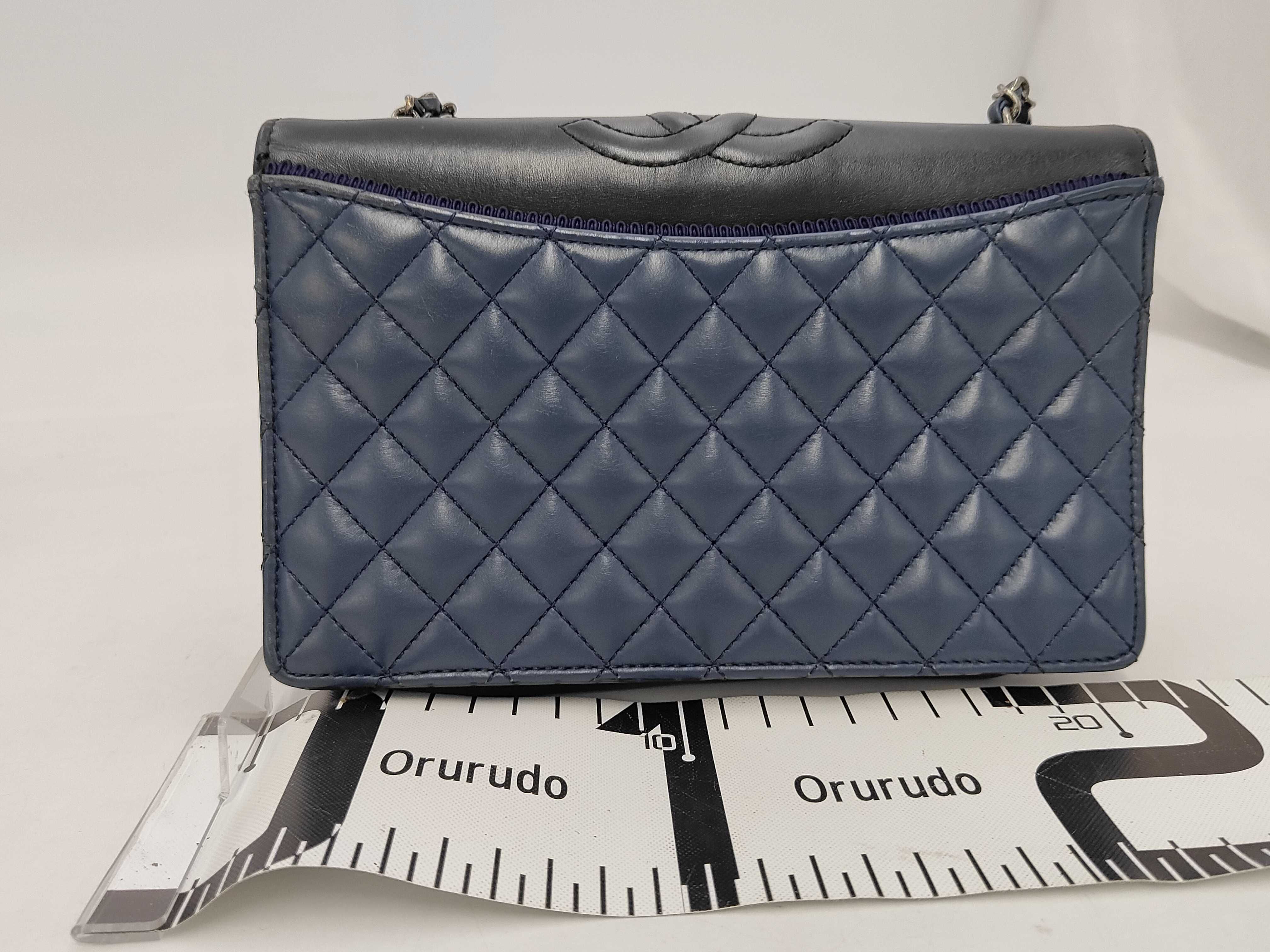 Gabrielle de Chanel Hobo Bag, Aged Calfskin, Navy/Black, Silver Hardware, Shoulder Bag — view 2