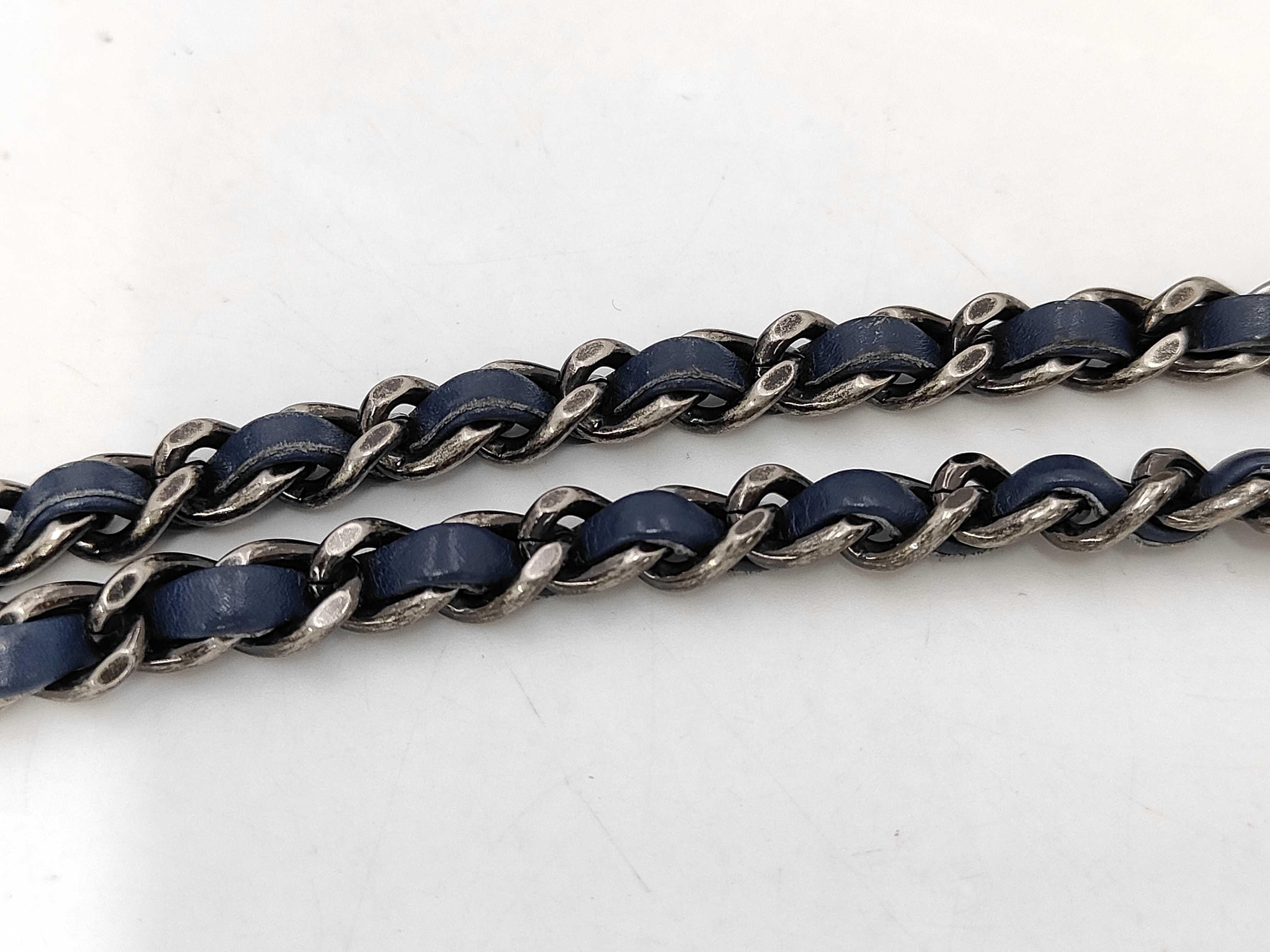 Gabrielle de Chanel Hobo Bag, Aged Calfskin, Navy/Black, Silver Hardware, Shoulder Bag — view 11