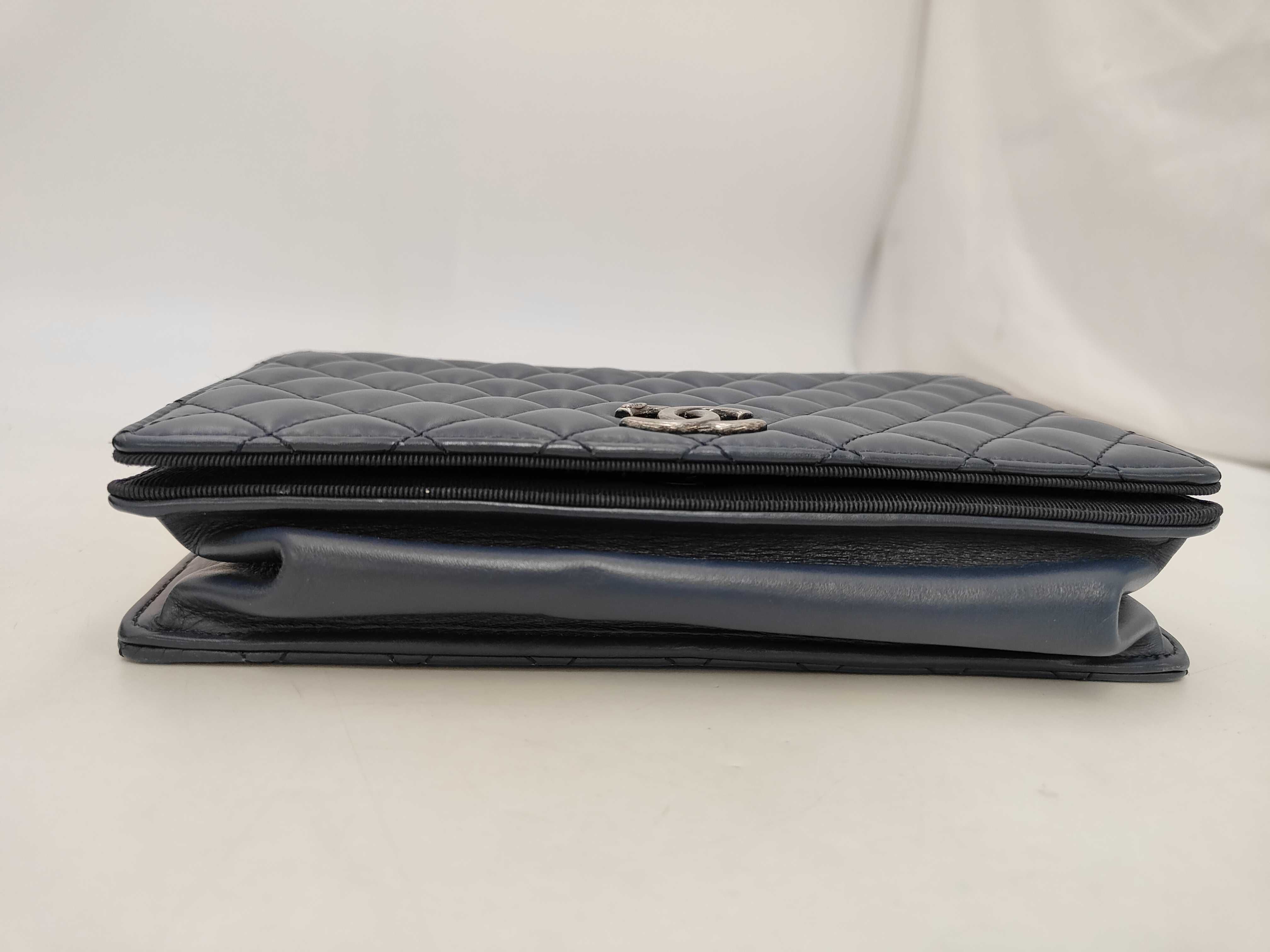 Gabrielle de Chanel Hobo Bag, Aged Calfskin, Navy/Black, Silver Hardware, Shoulder Bag — view 3