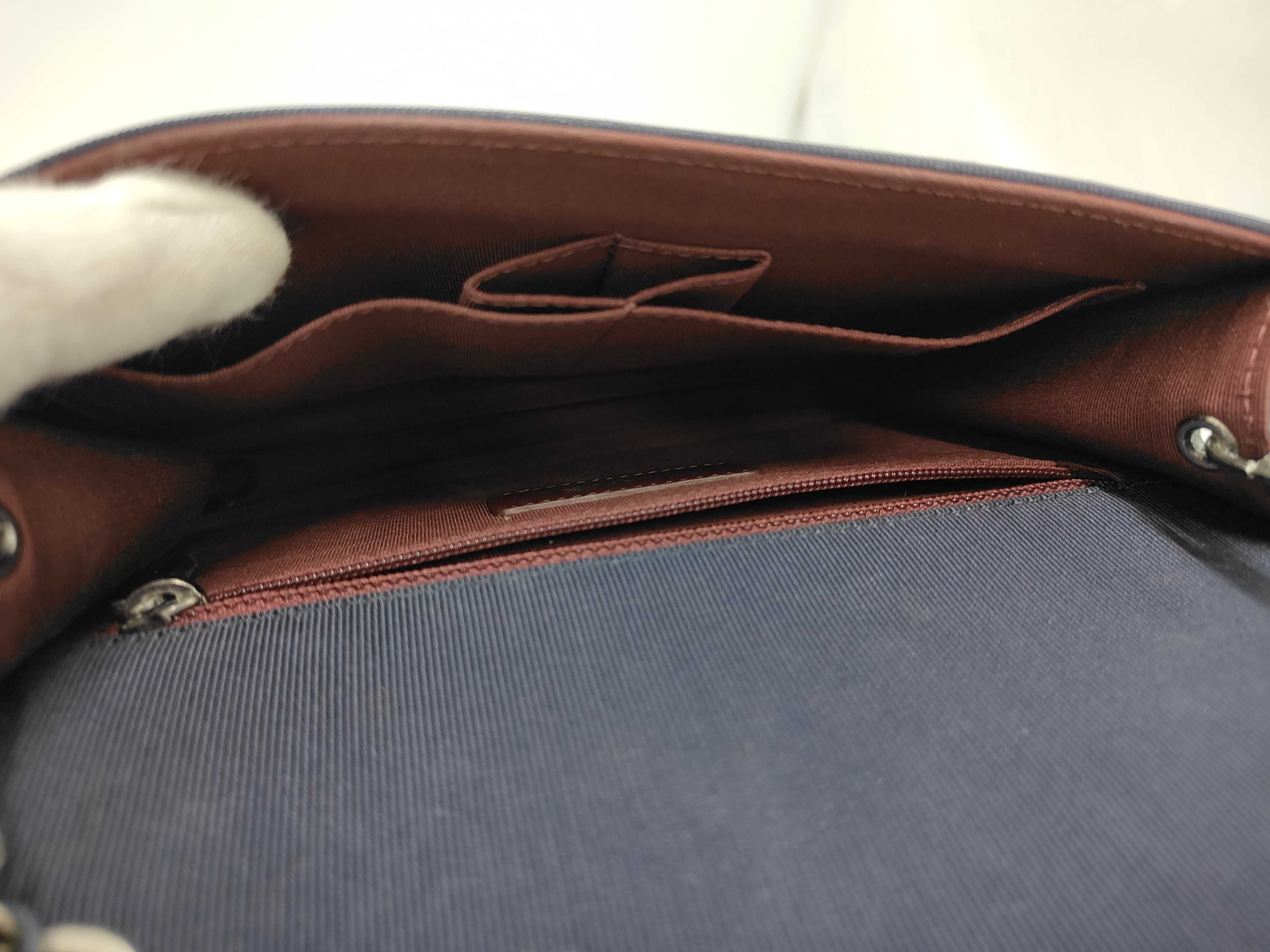 Gabrielle de Chanel Hobo Bag, Aged Calfskin, Navy/Black, Silver Hardware, Shoulder Bag — view 5