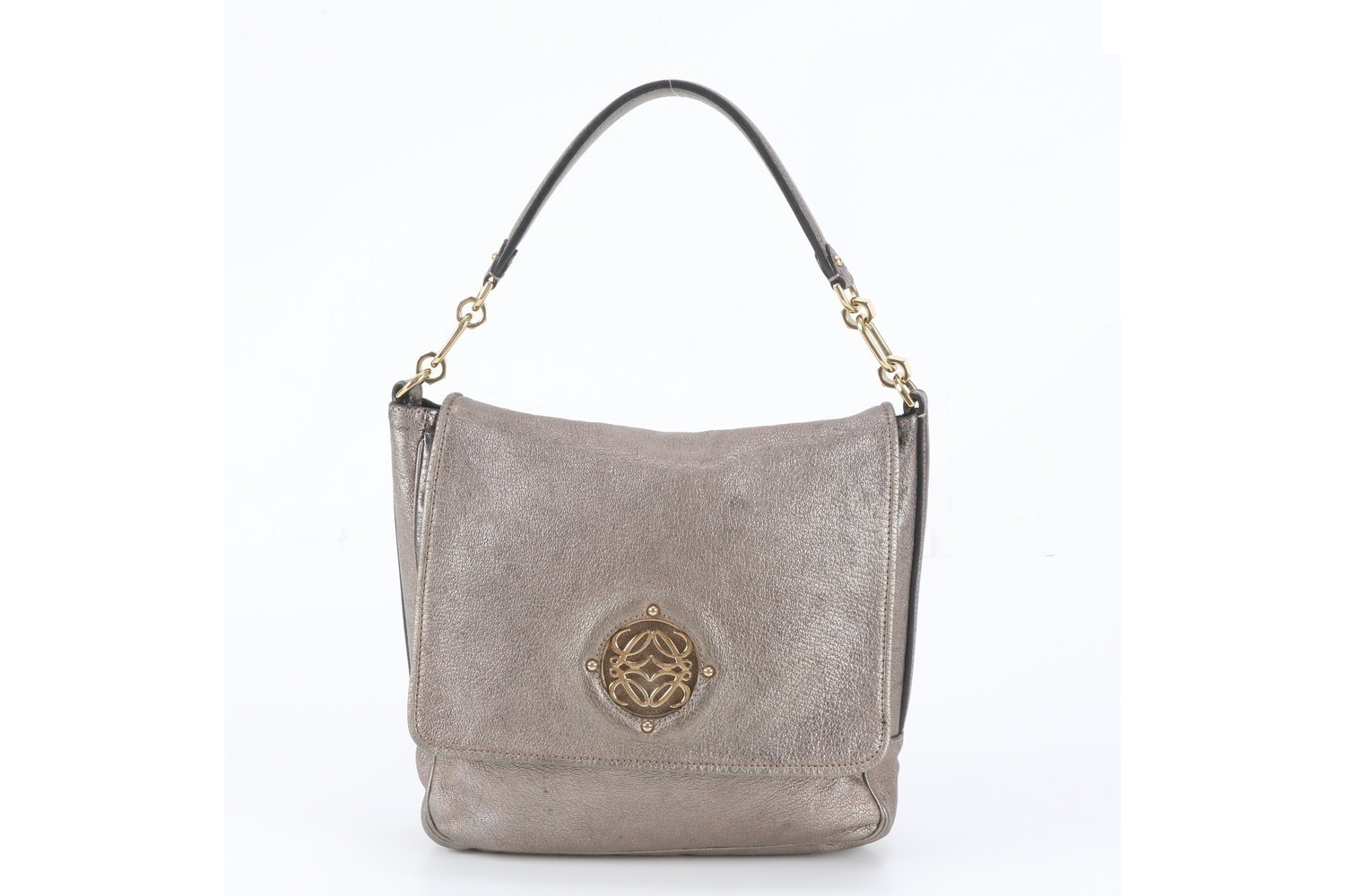 Anagram Leather Shoulder Bag, One-Shoulder Bag
