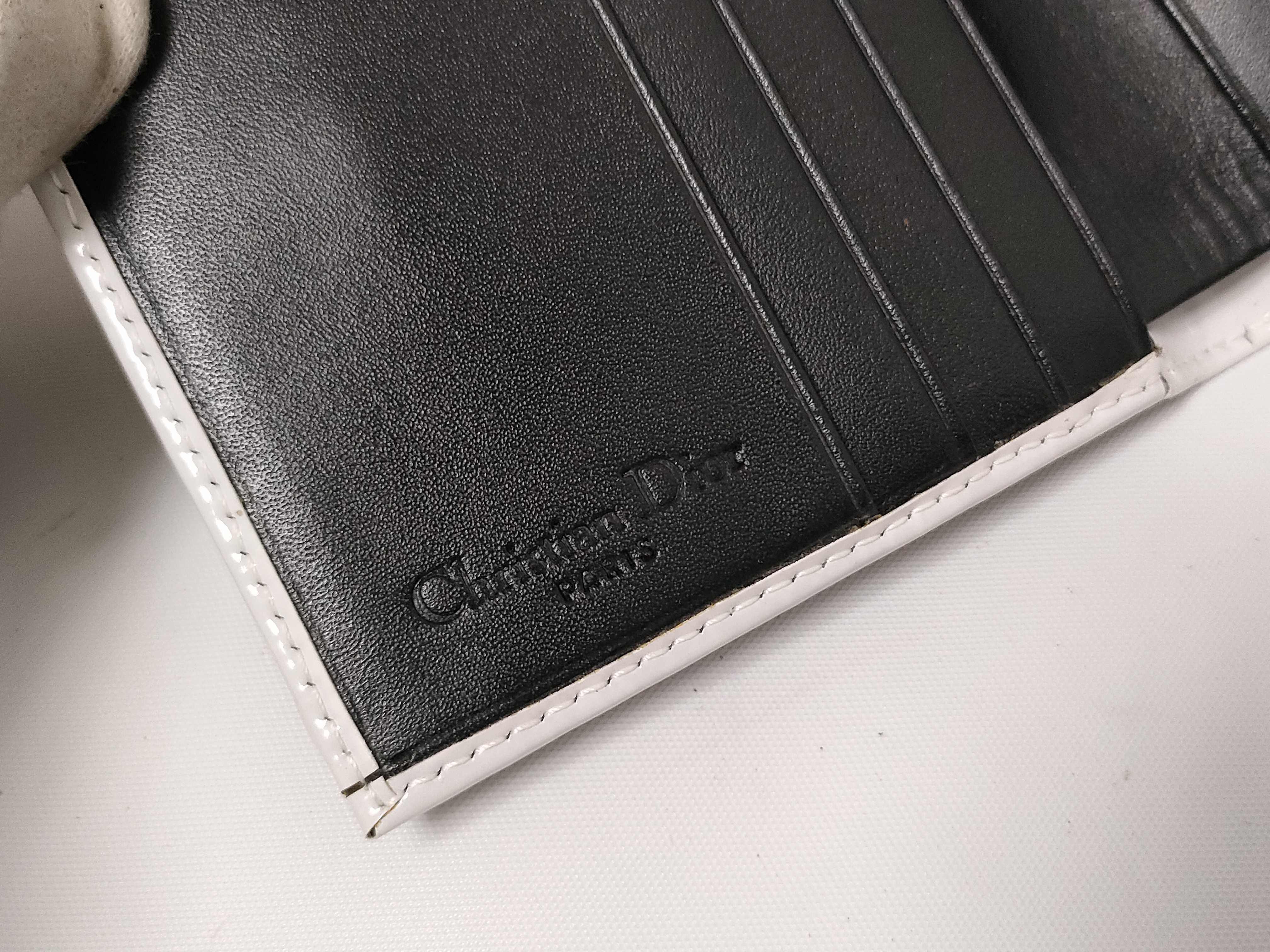 Trotter Compact Wallet, PVC Leather, Black and White — view 10