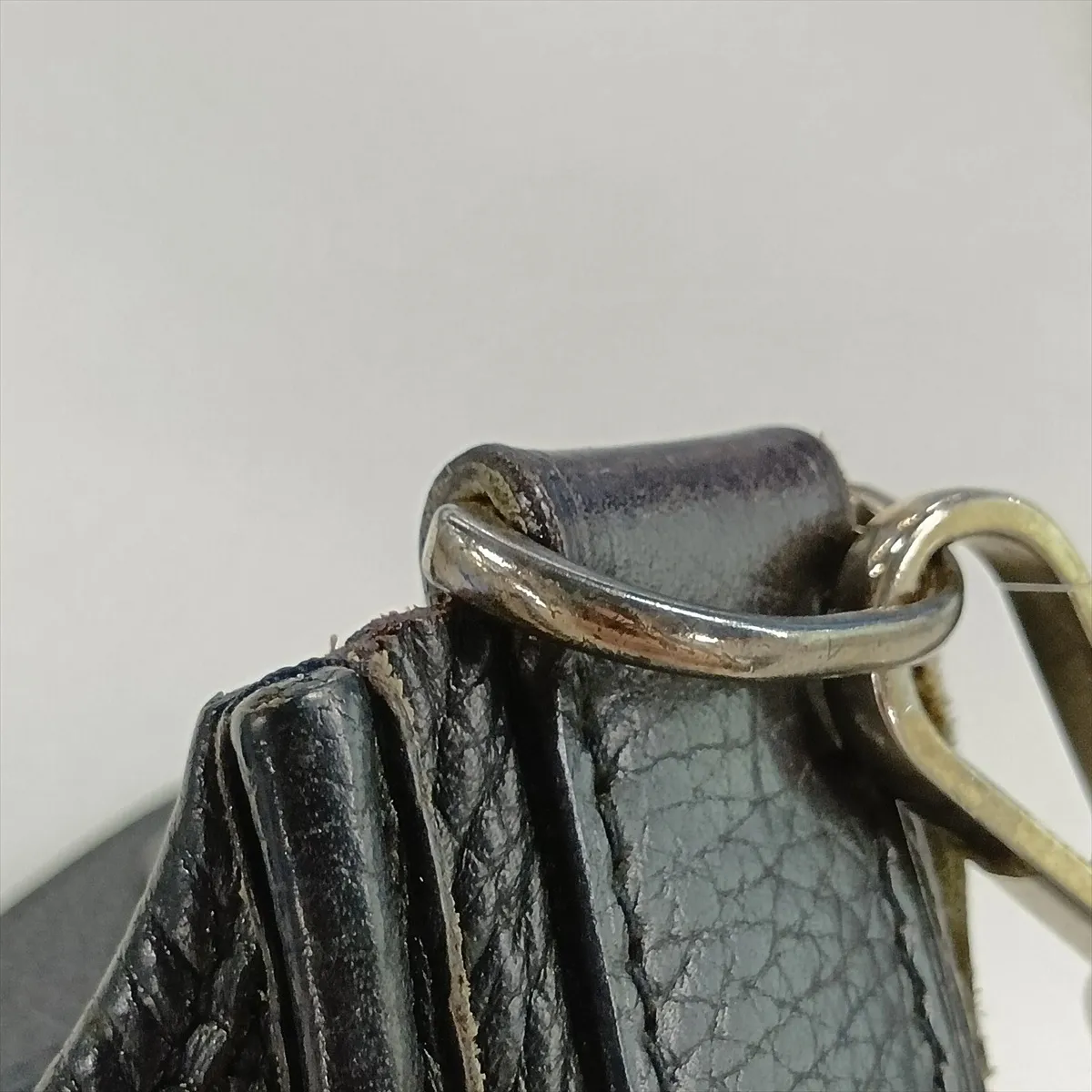 Evelyne II 29 PM Taurillon Clemence Black Silver Hardware H: 2004 Strap repaired by an aftermarket company — view 9