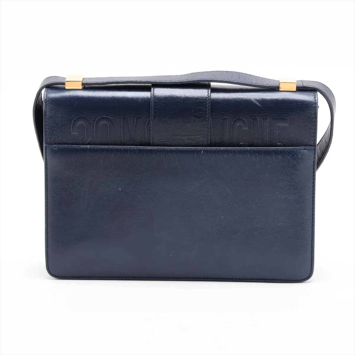 Montaigne 30 Leather Shoulder Bag, Blue — view 2