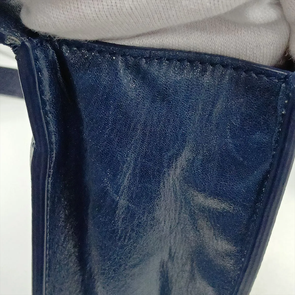 Montaigne 30 Leather Shoulder Bag, Blue — view 11