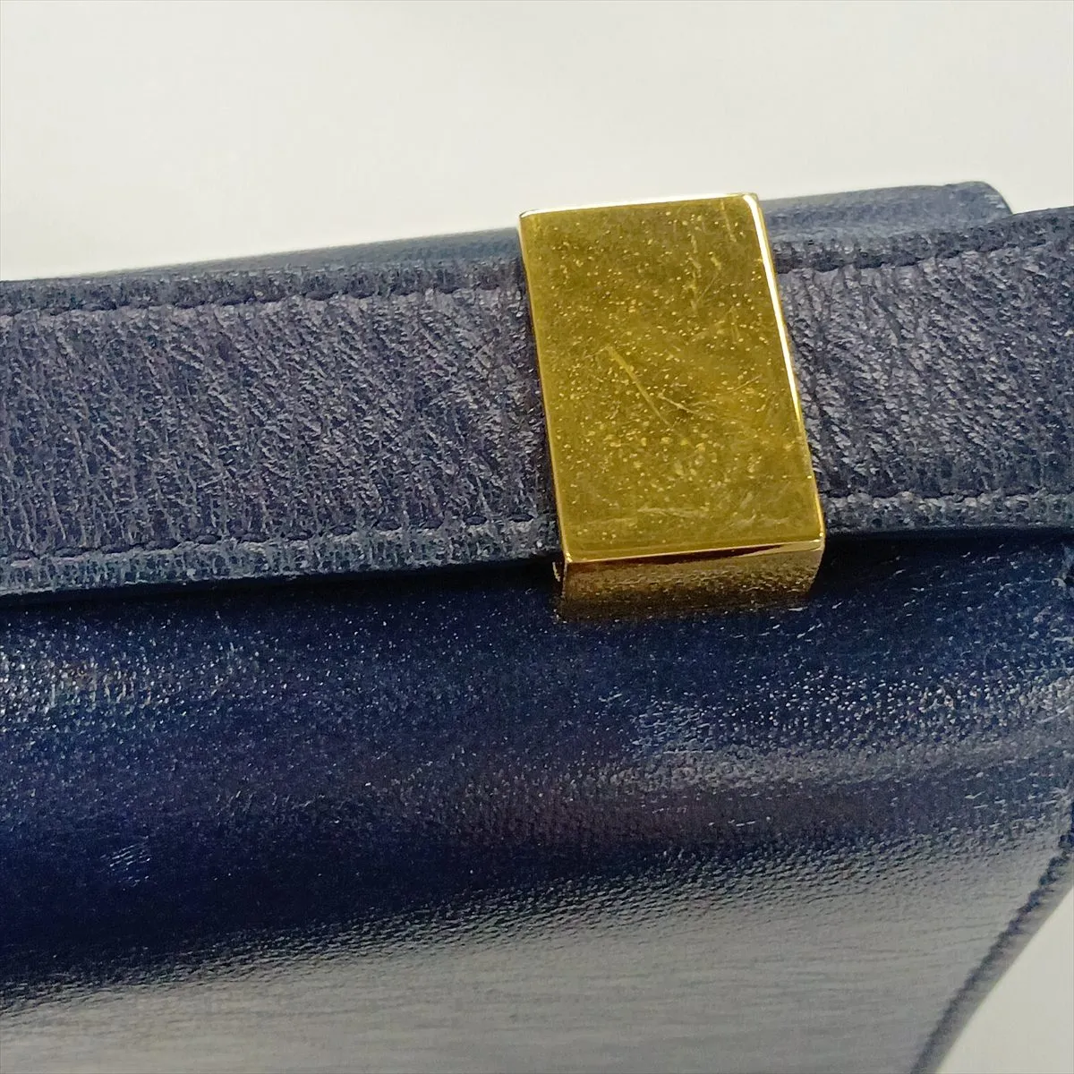 Montaigne 30 Leather Shoulder Bag, Blue — view 14