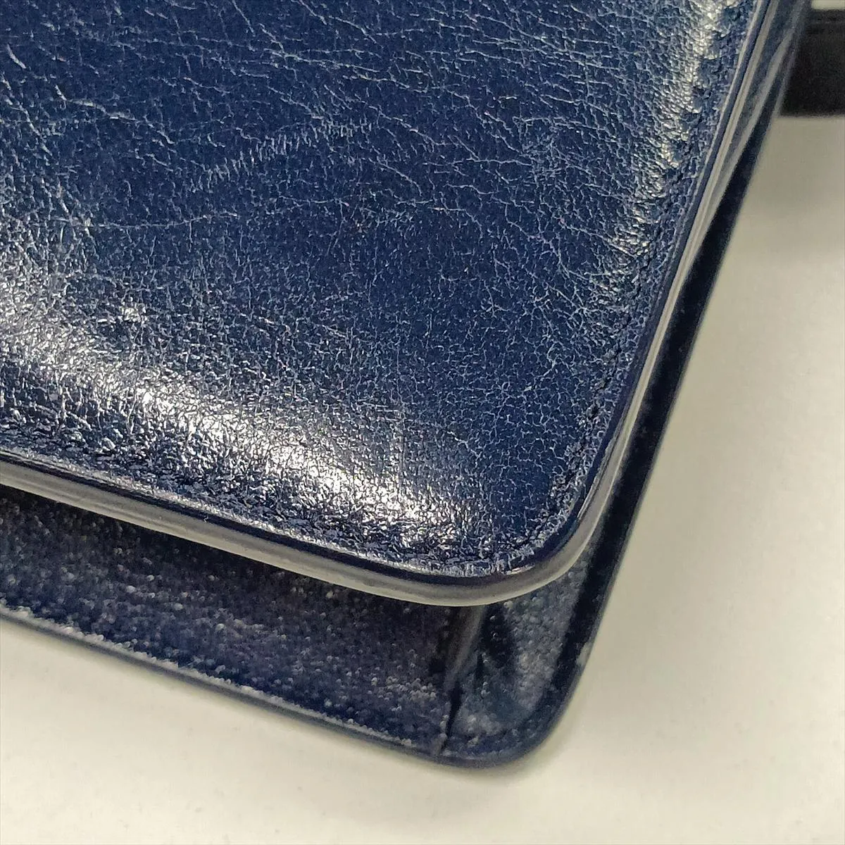 Montaigne 30 Leather Shoulder Bag, Blue — view 15