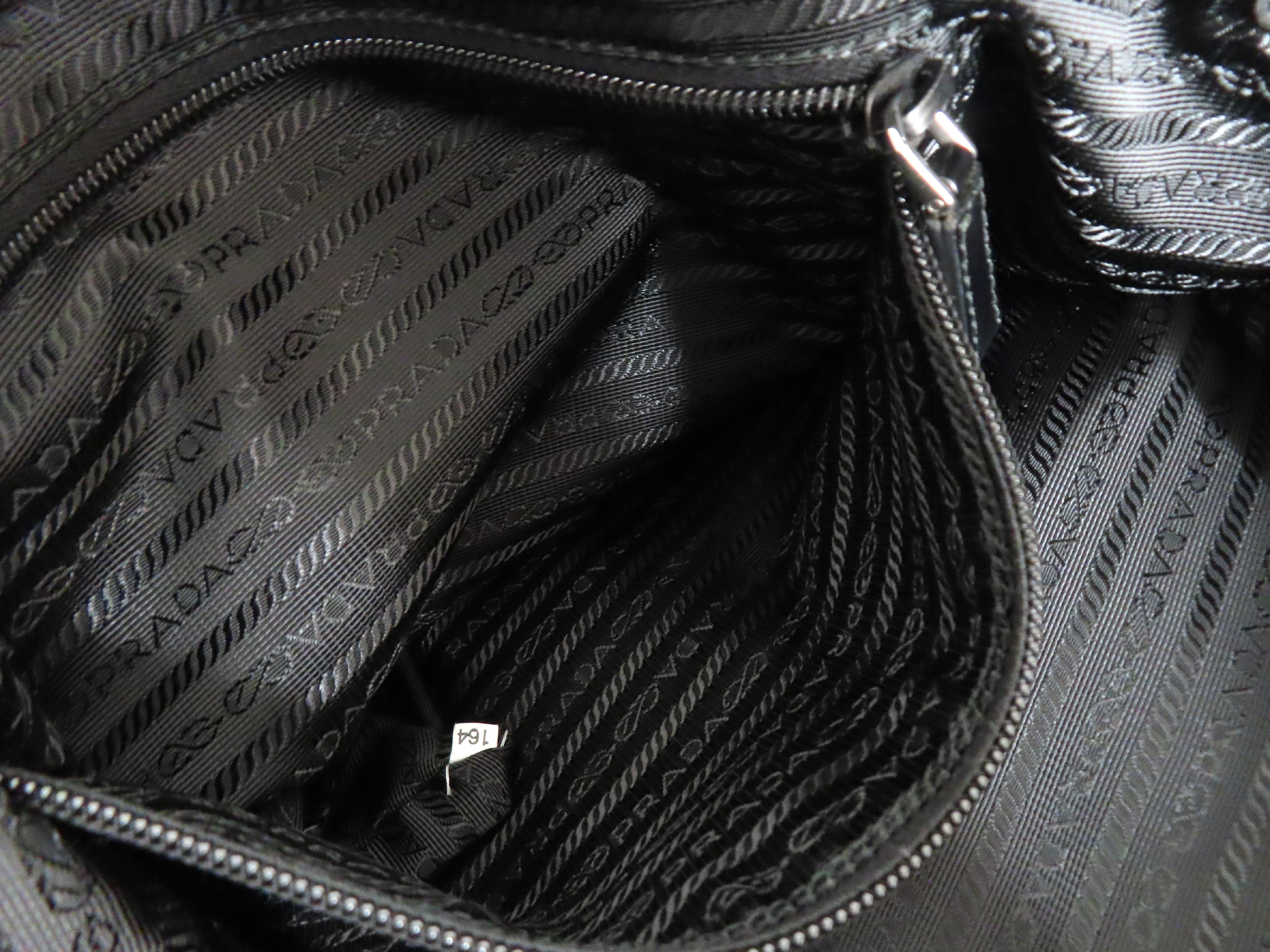 Nylon Prada Tessuto 2-Way Shoulder Bag Black BN1321 Handbag — view 12