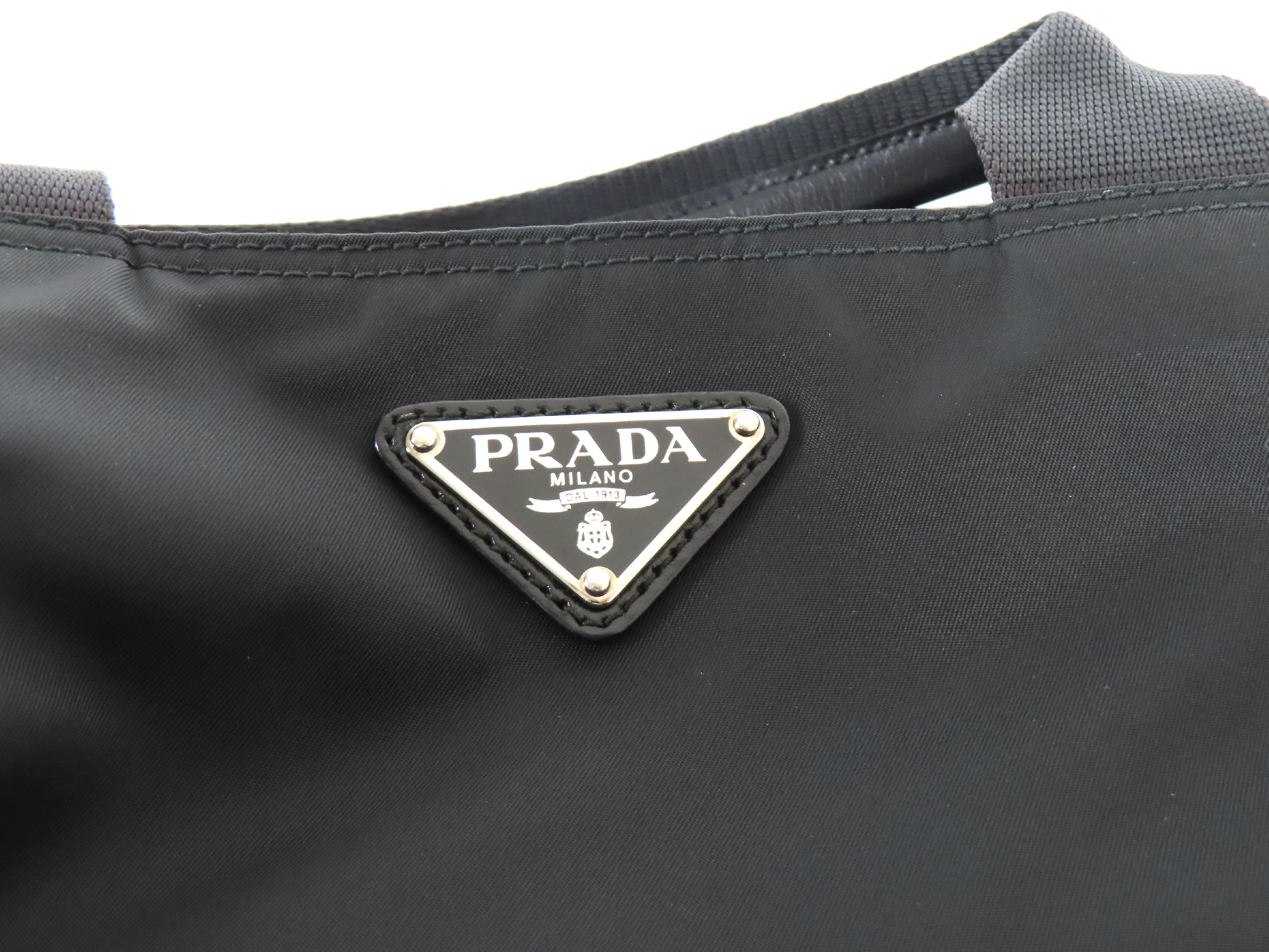 Nylon Prada Tessuto 2-Way Shoulder Bag Black BN1321 Handbag — view 13