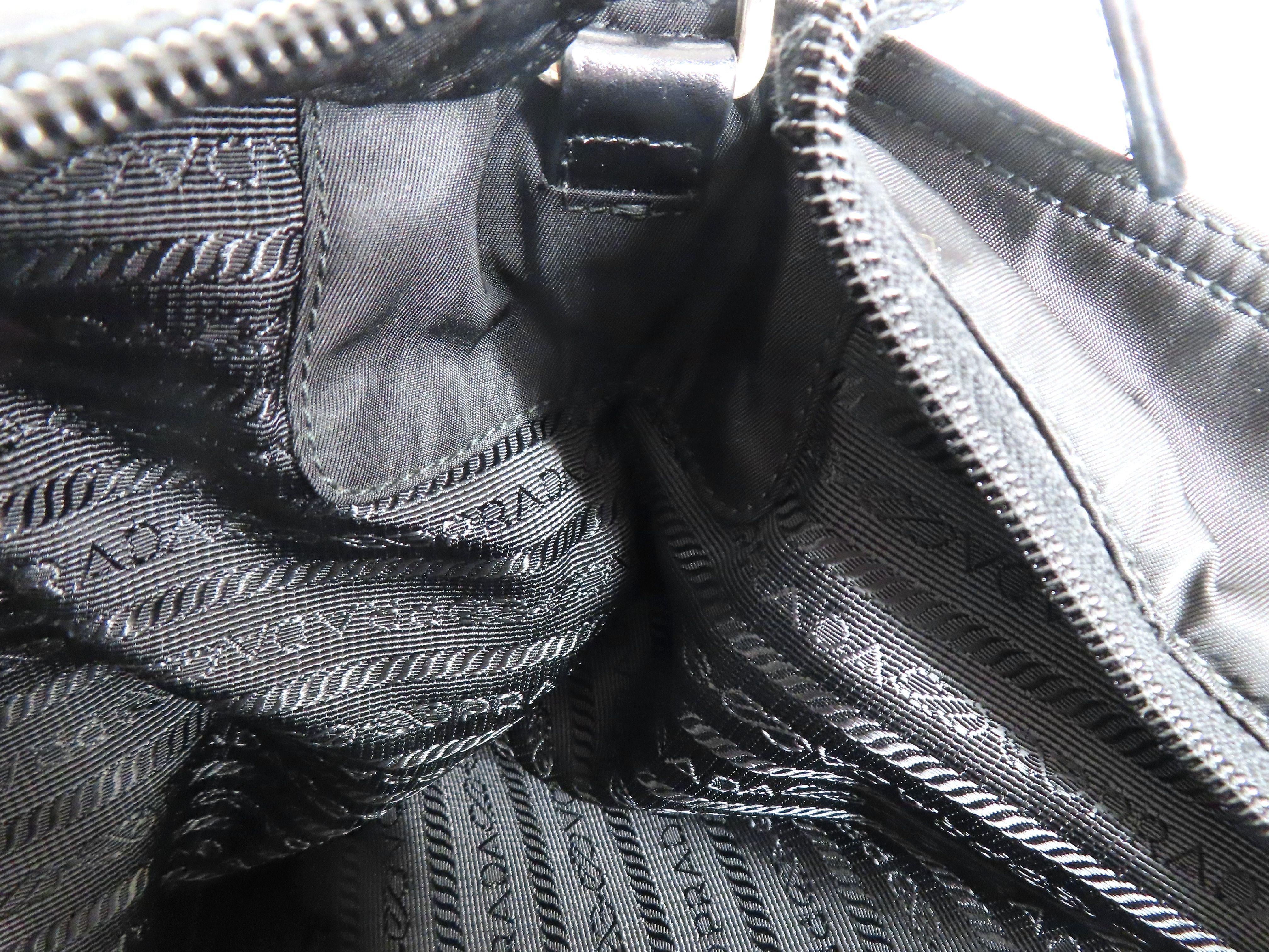 Nylon Prada Tessuto 2-Way Shoulder Bag Black BN1321 Handbag — view 9