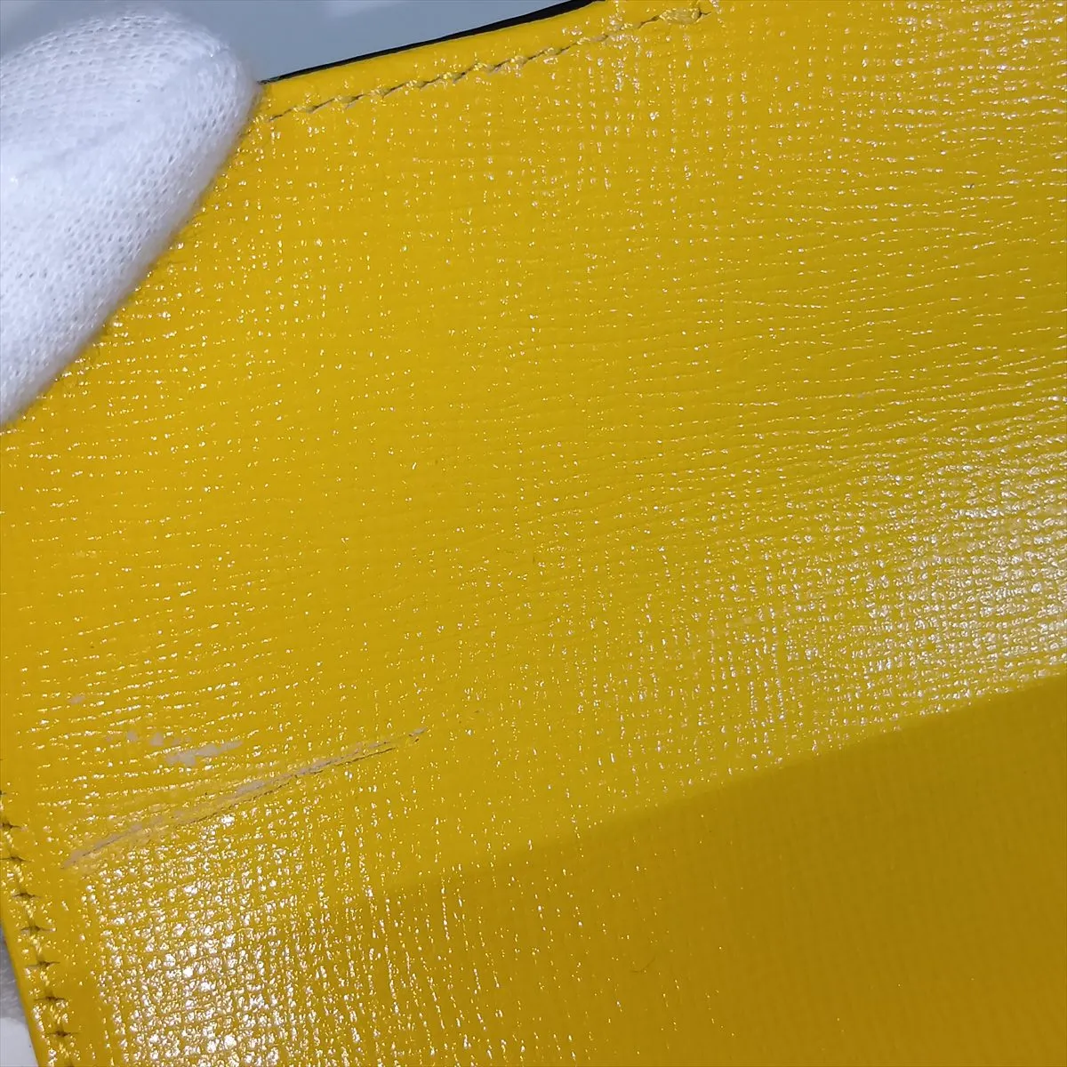 Horsebit 1955 658574 Leather 2-Way Shoulder Bag Yellow x Blue — view 15