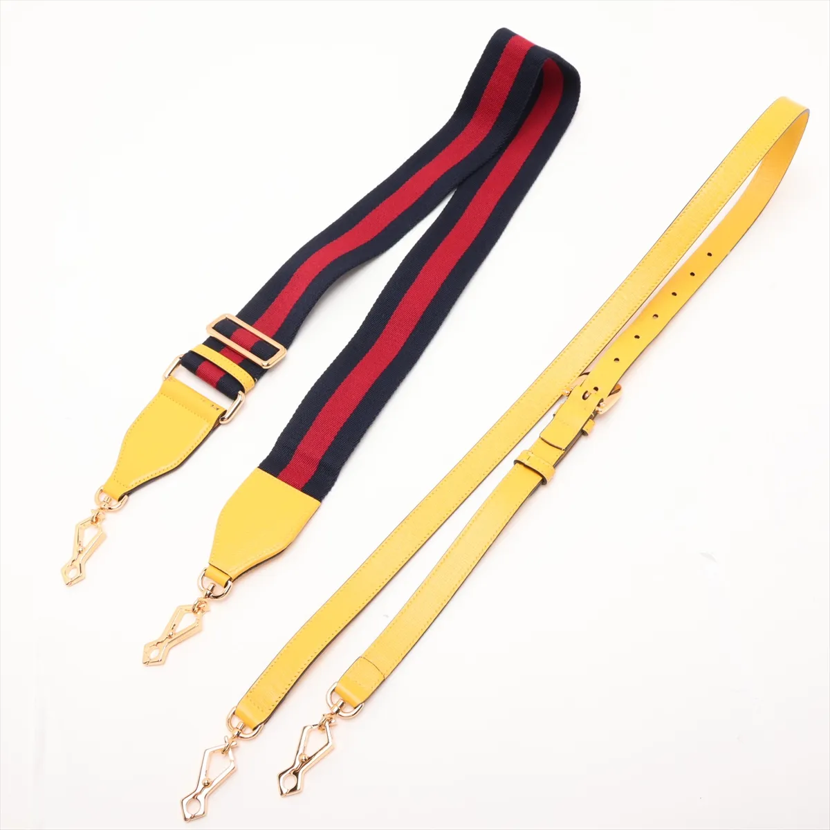 Horsebit 1955 658574 Leather 2-Way Shoulder Bag Yellow x Blue — view 5