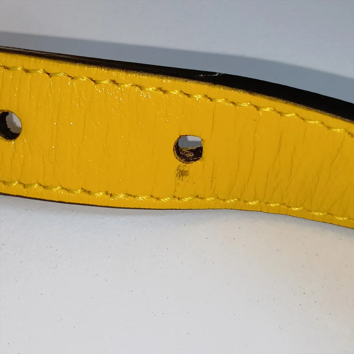 Horsebit 1955 658574 Leather 2-Way Shoulder Bag Yellow x Blue — view 9