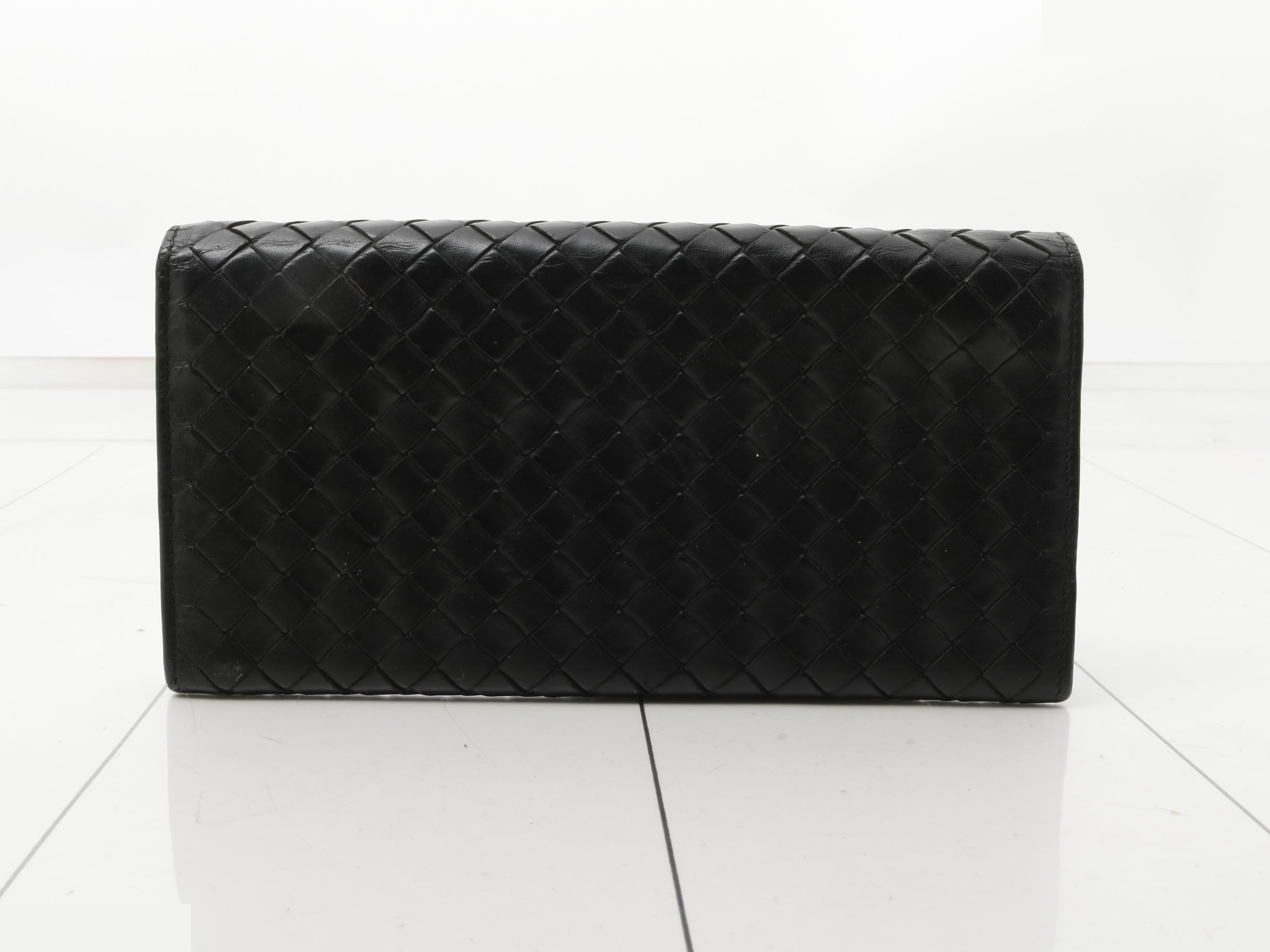 Intrecciato (bag) and wallet, black — view 2