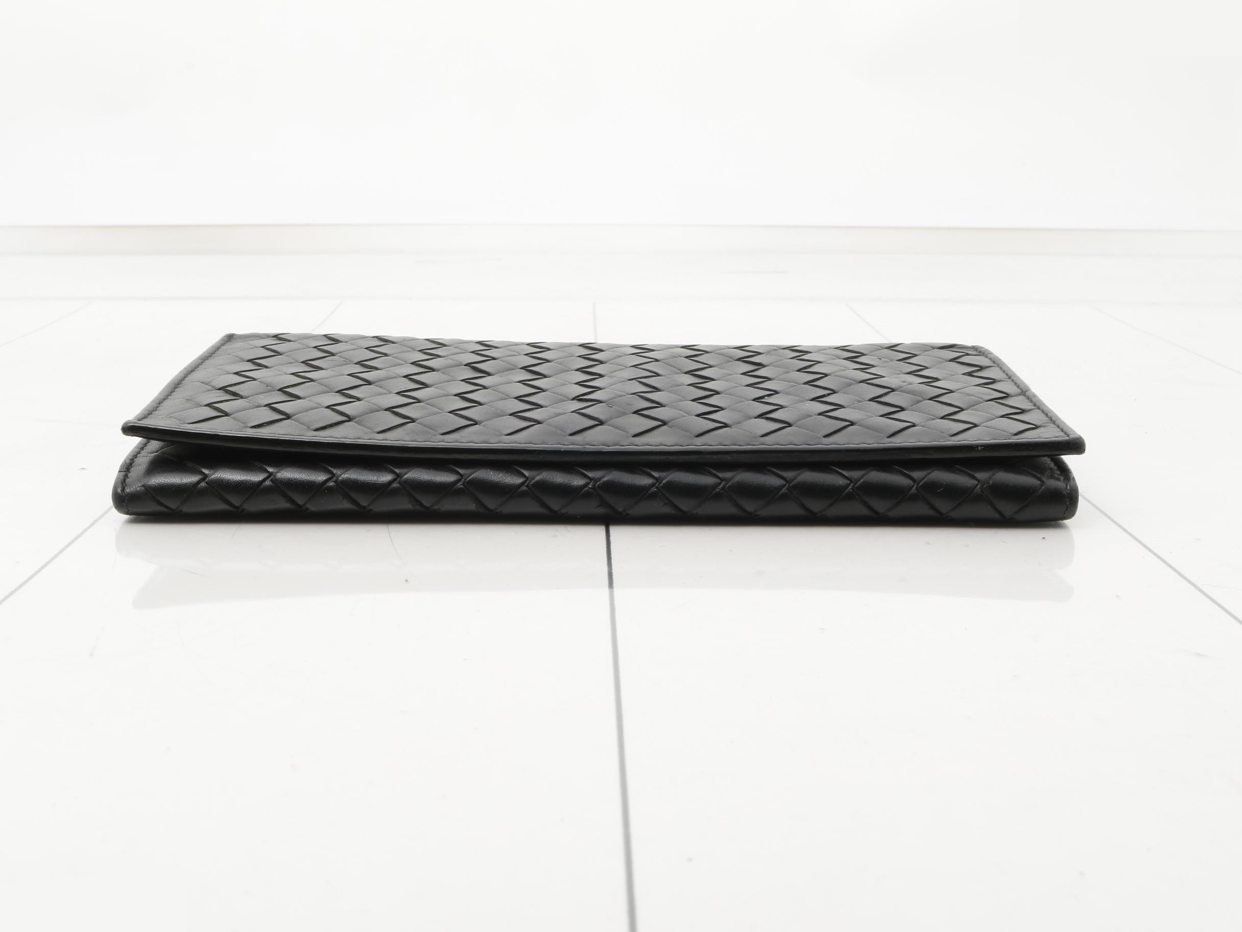 Intrecciato (bag) and wallet, black — view 3