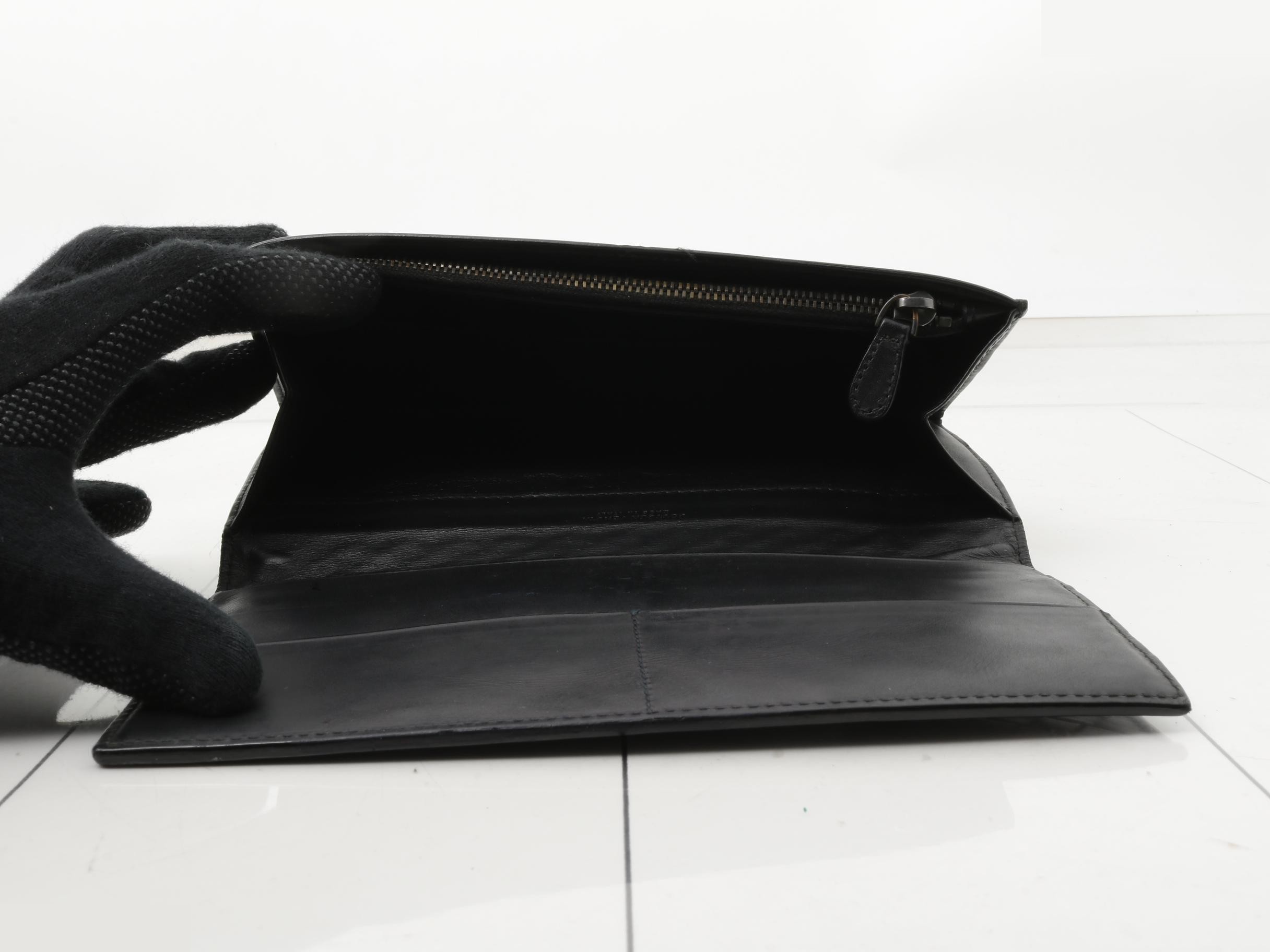 Intrecciato (bag) and wallet, black — view 4