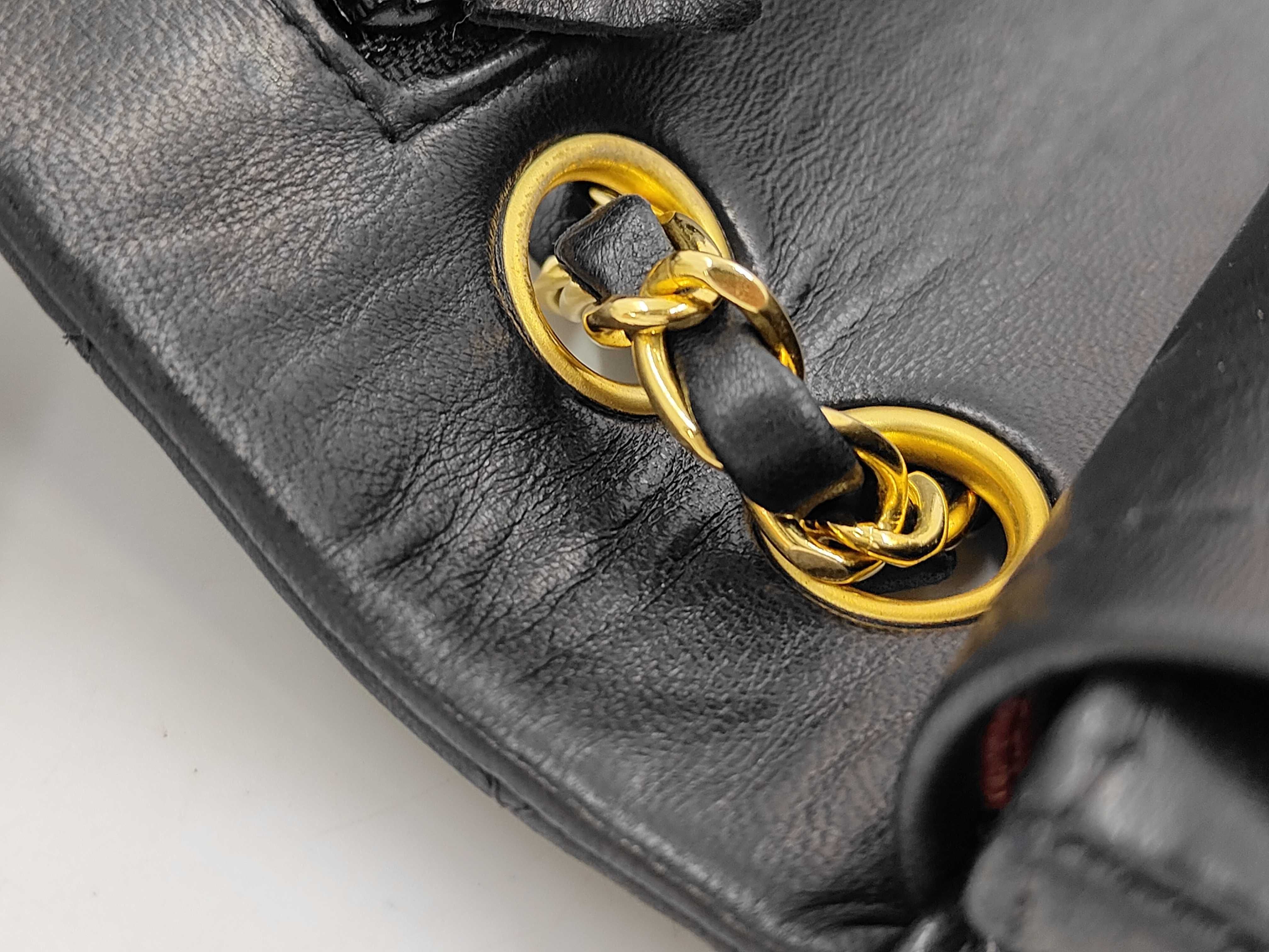 Matelassé 23 Double Flap Double Chain Lambskin Shoulder Bag — view 8