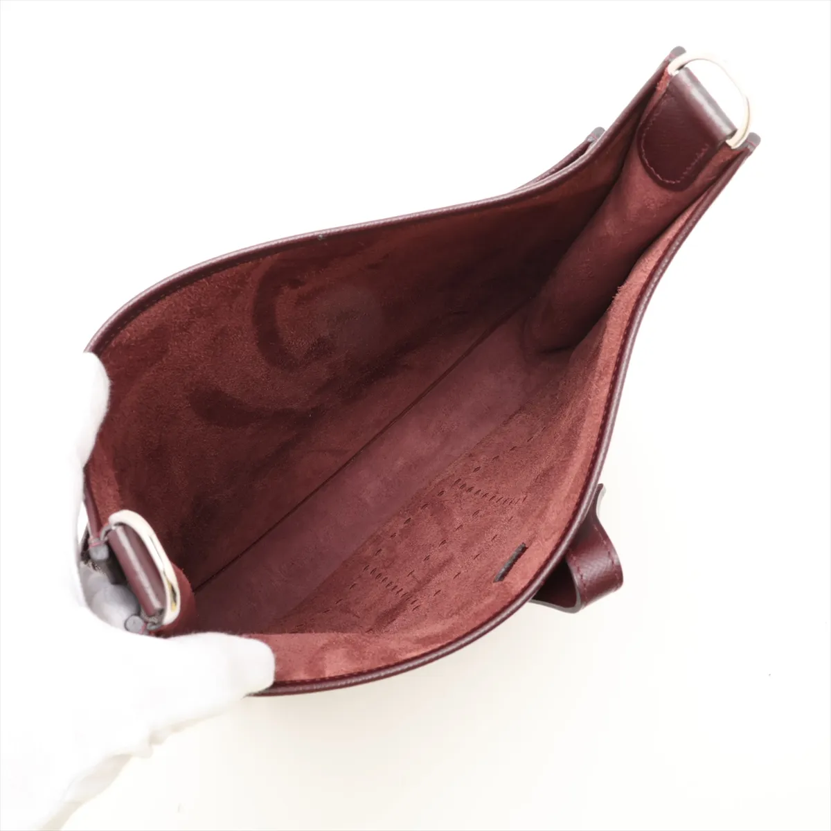 Evelyne 3 29 PM Amazon Veau Epsom Chocolate Silver Hardware X:2016 — view 6
