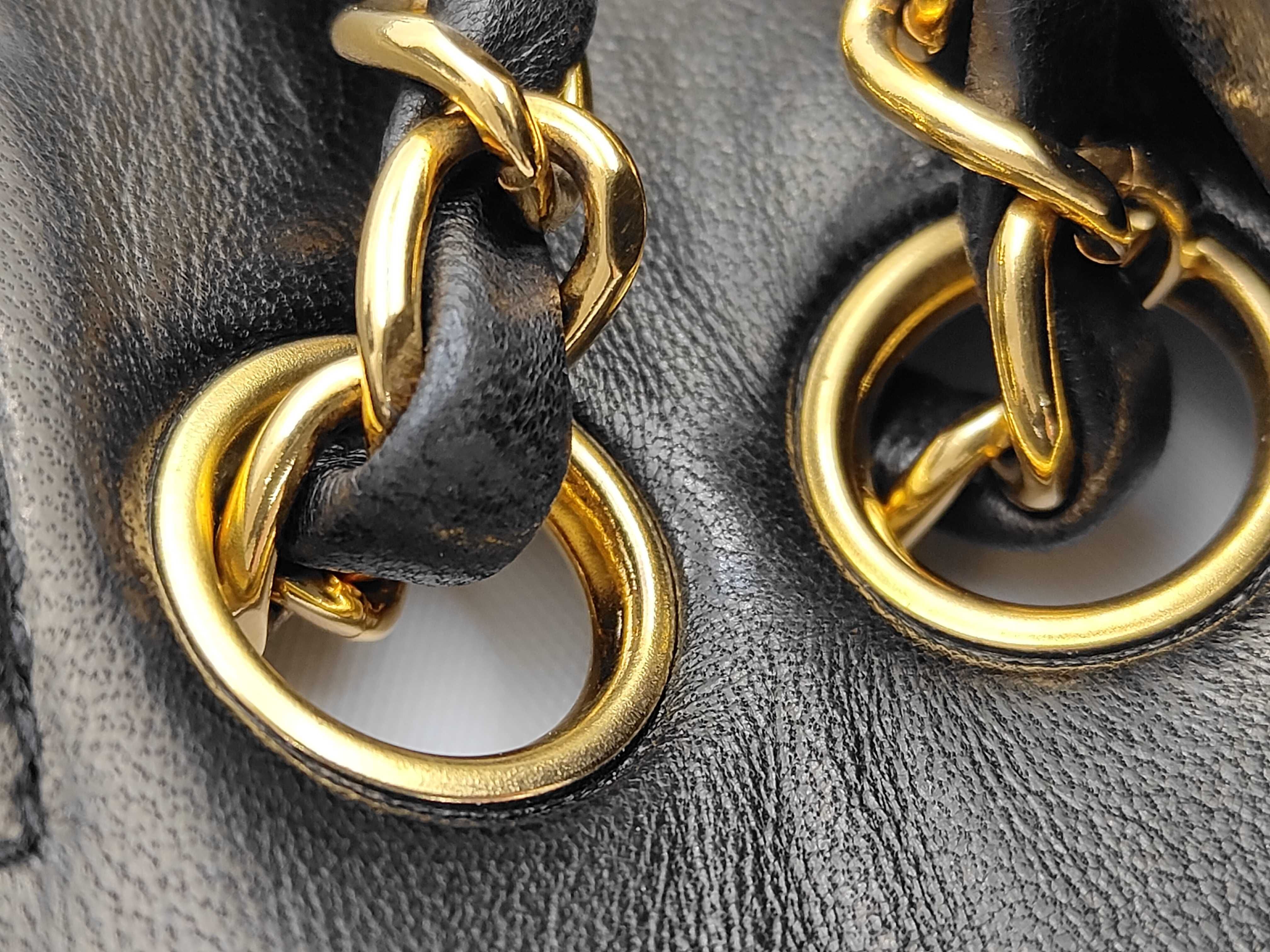 Matelassé 23 Lambskin Leather Bag with Gold Hardware, Black Chain Shoulder Bag (Series 2) — view 7