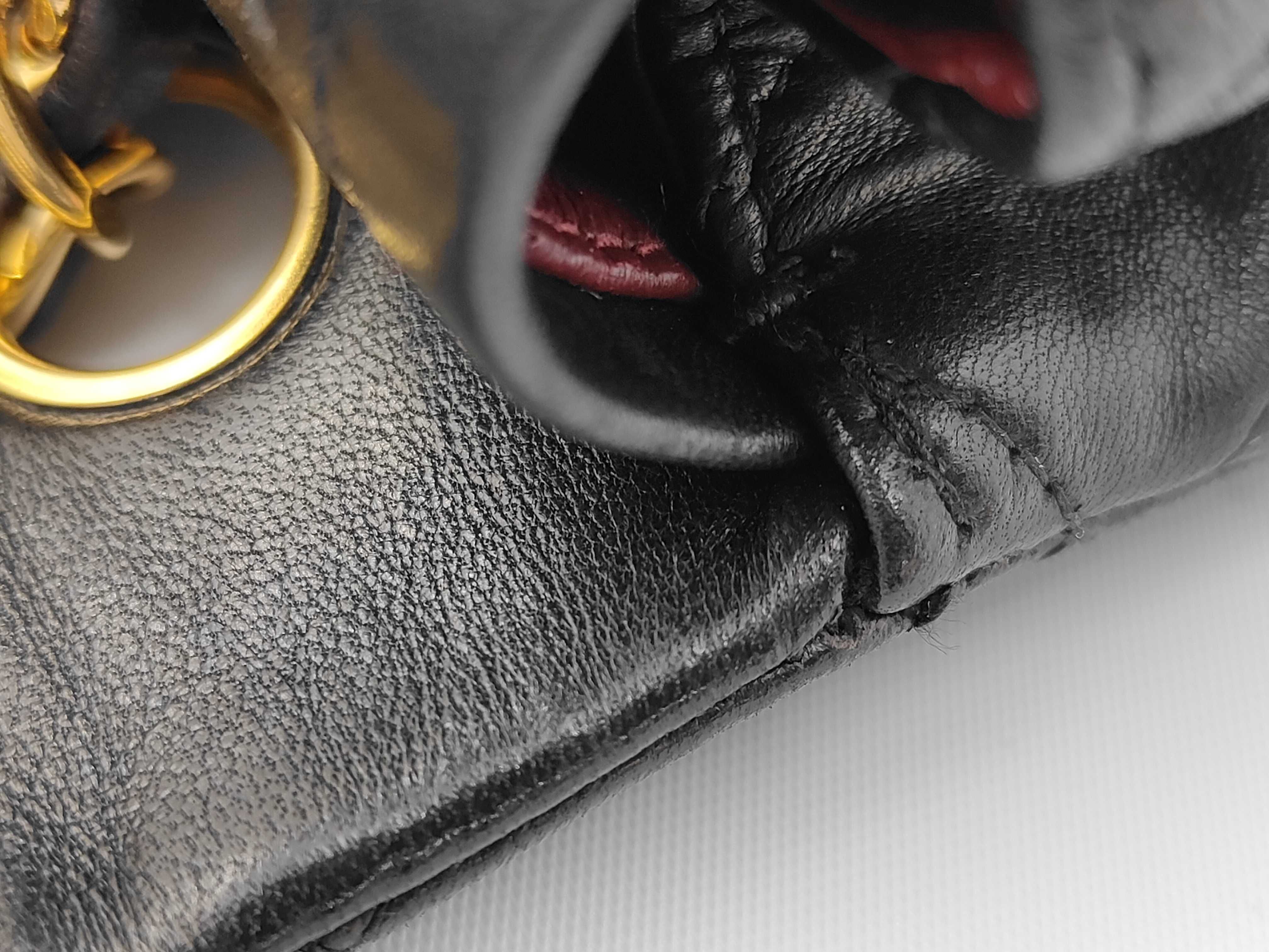 Matelassé 23 Lambskin Leather Bag with Gold Hardware, Black Chain Shoulder Bag (Series 2) — view 8