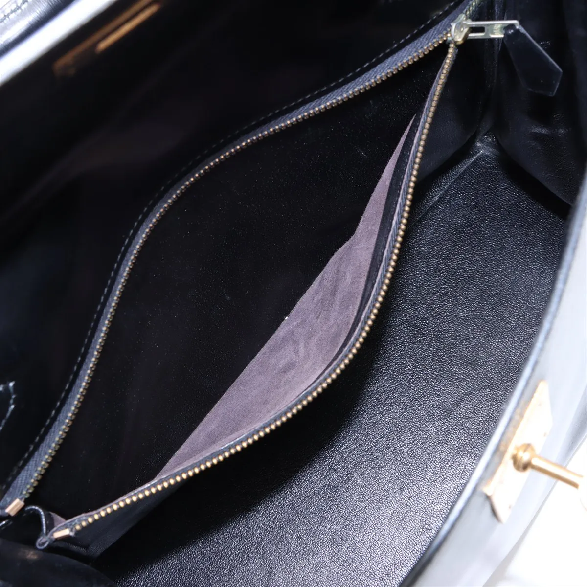 [Individually wrapped] Hermes Kelly 28 Le Tourne Box Calf Black Gold Hardware F:1976 — view 8