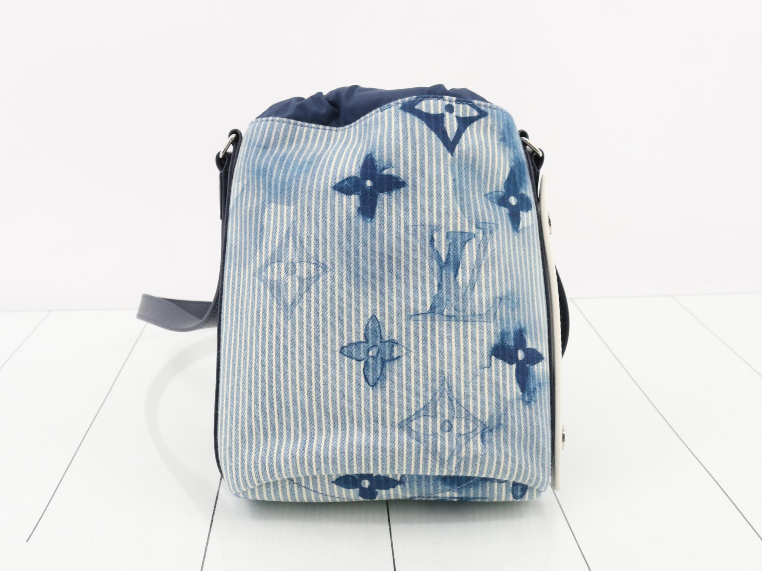 Monogram Watercolor Sac Marin Messenger Shoulder Bag — view 2