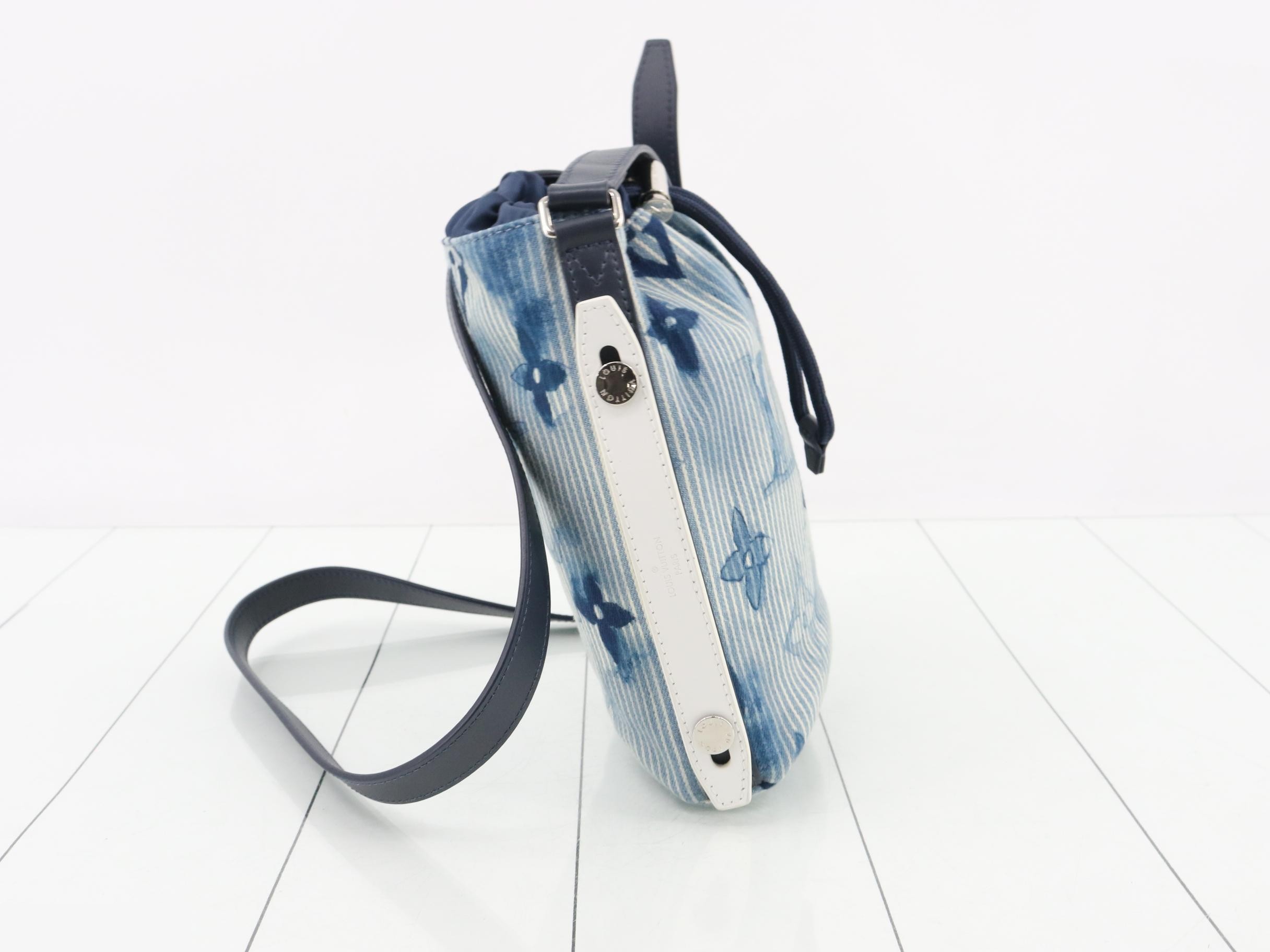 Monogram Watercolor Sac Marin Messenger Shoulder Bag — view 4