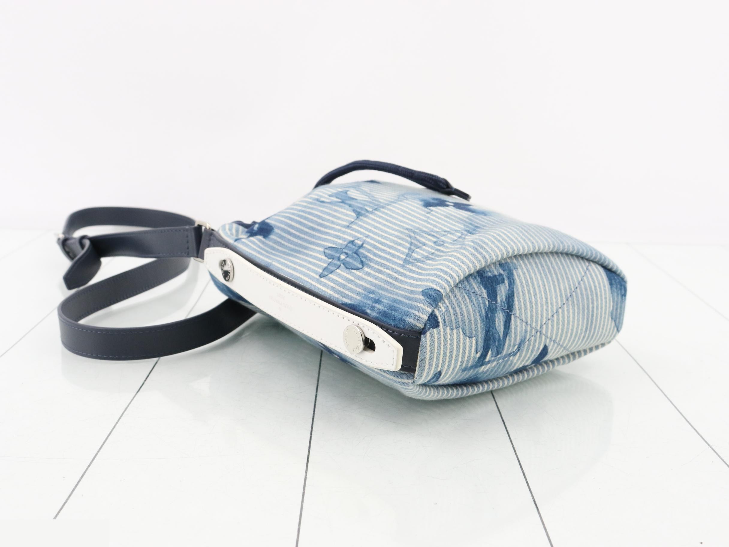 Monogram Watercolor Sac Marin Messenger Shoulder Bag — view 5