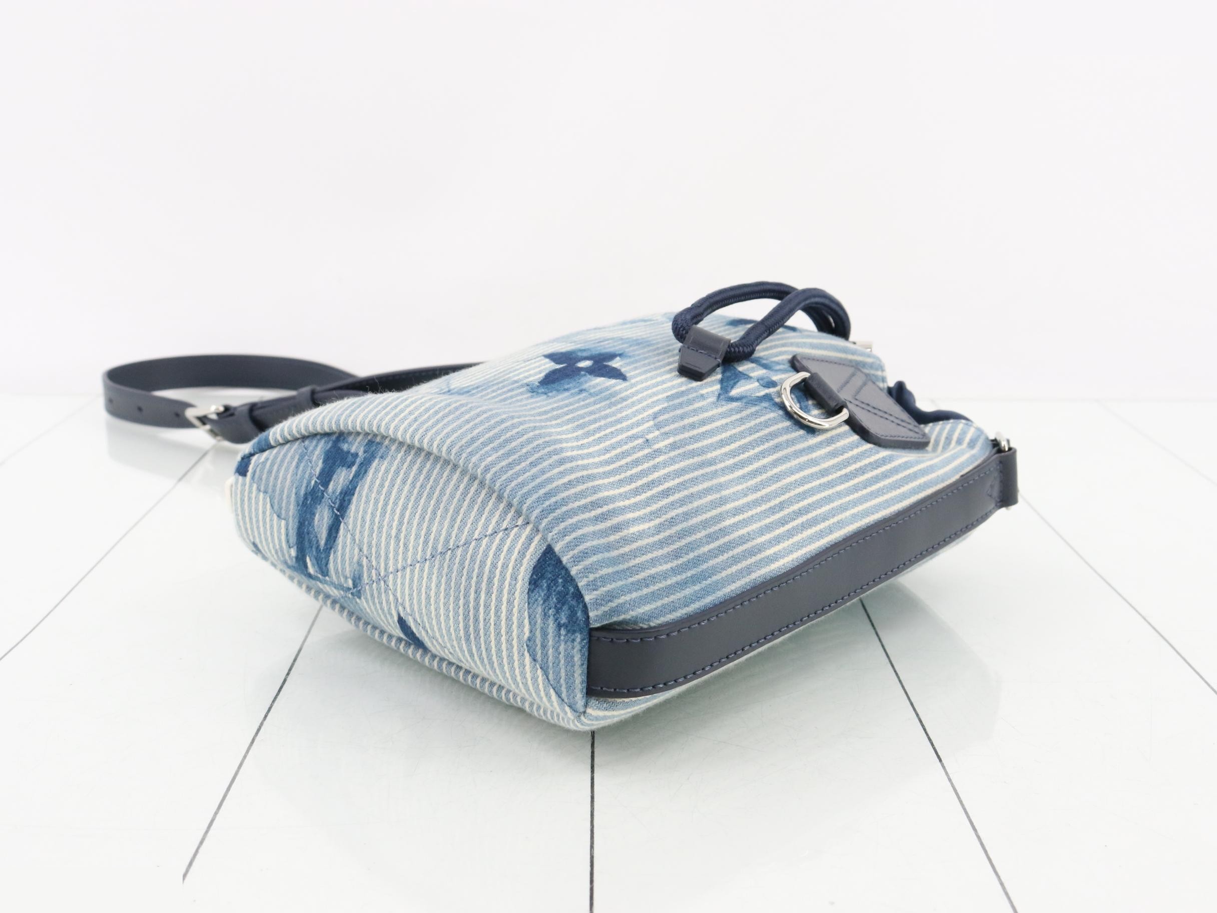 Monogram Watercolor Sac Marin Messenger Shoulder Bag — view 6