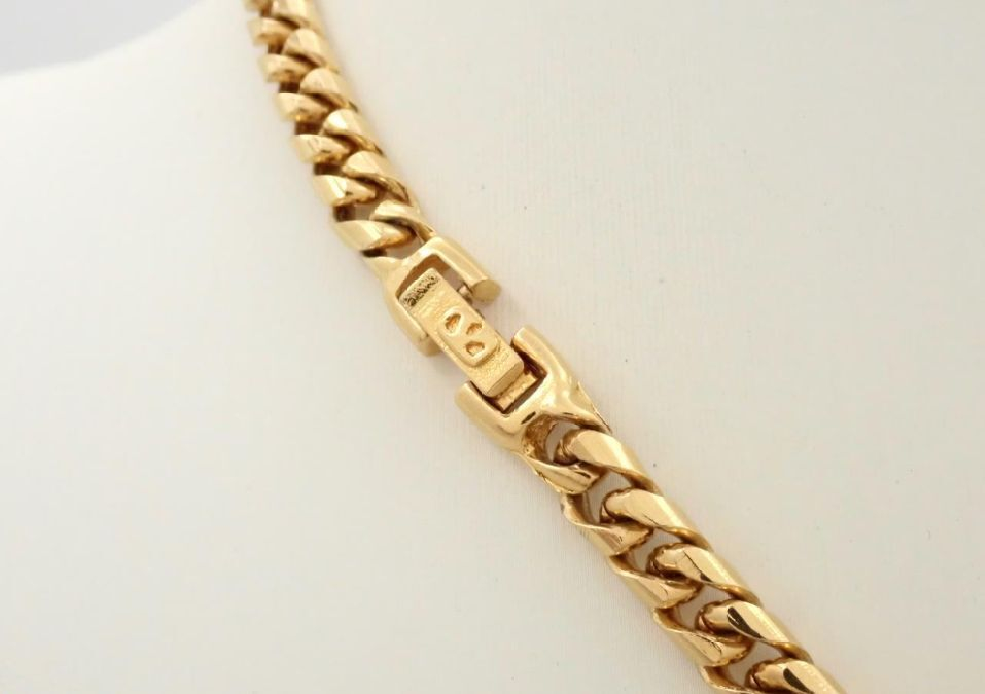 Gold Necklace with Fish Motif — view 3