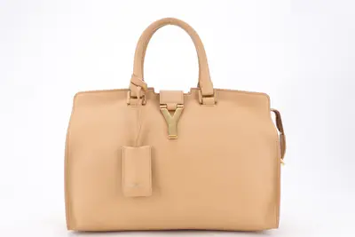 Y CABAS SMALL BROWN LEATHER GHW