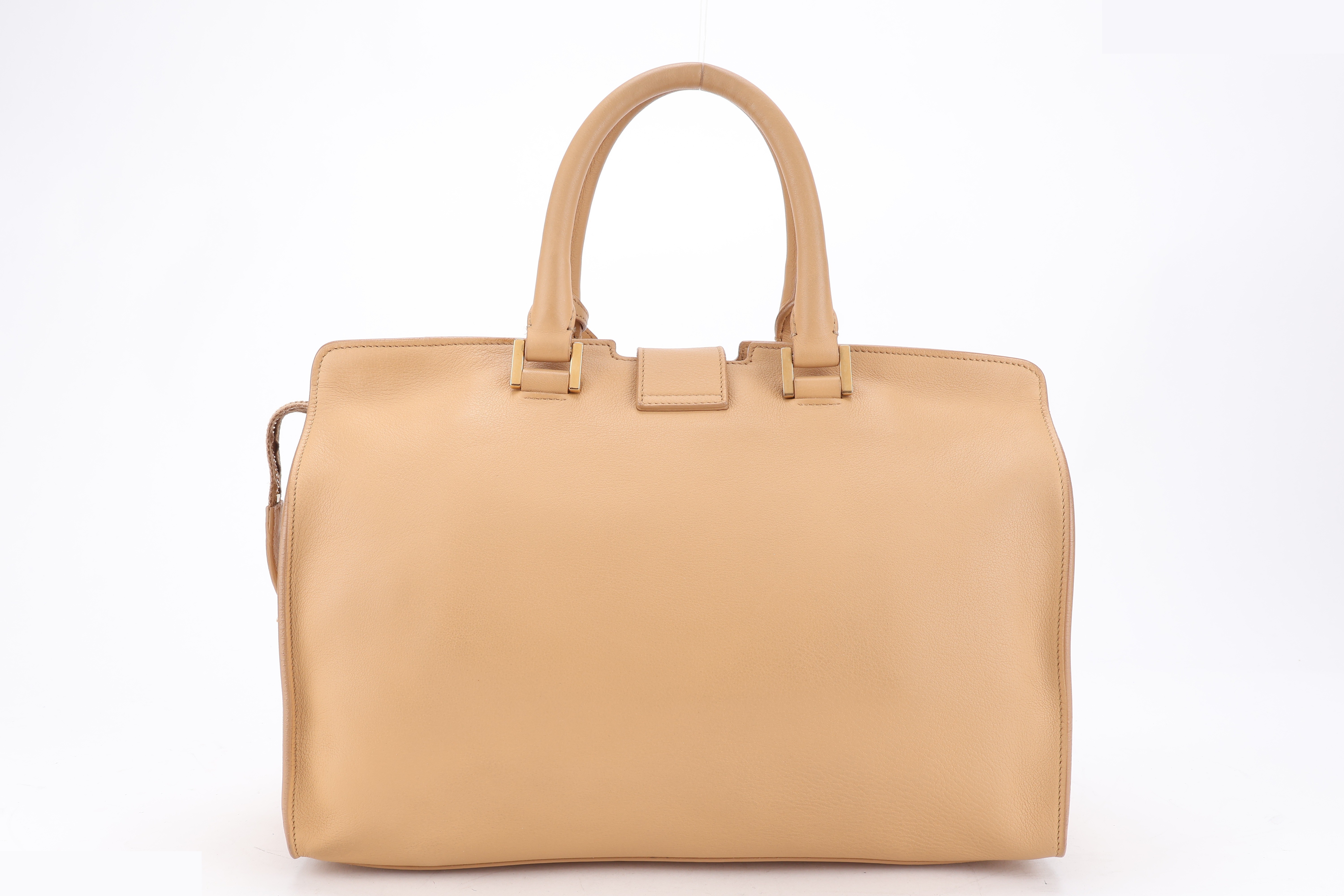 Y CABAS SMALL BROWN LEATHER GHW — view 2