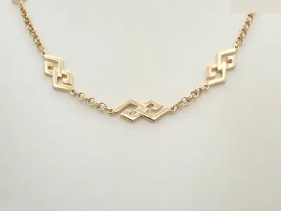 Other line: Precious metals, necklaces, pendants, neck circumference approximately 76 cm.