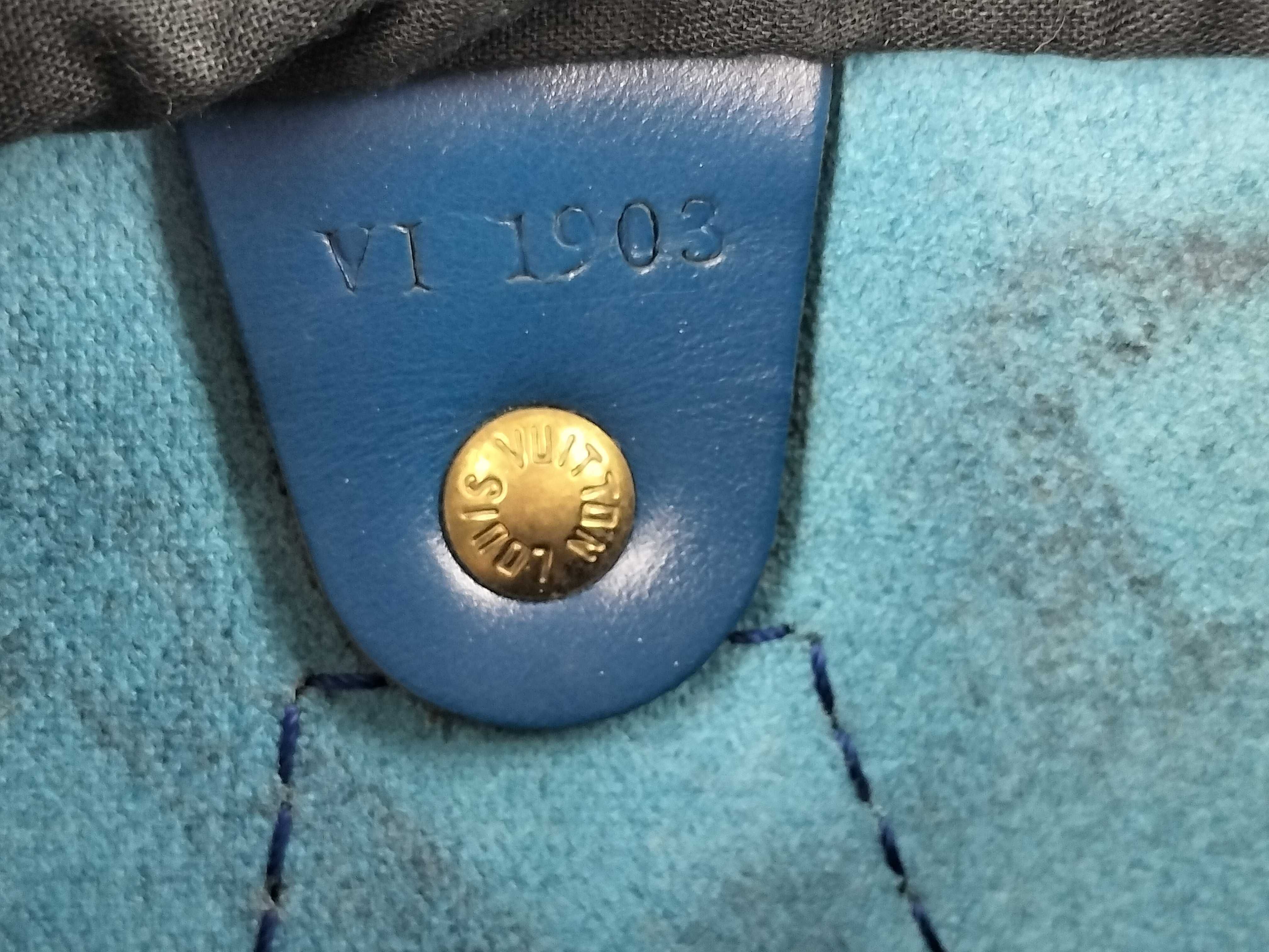 Epi Speedy 25 M43015 VI1903 Blue Handbag — view 13