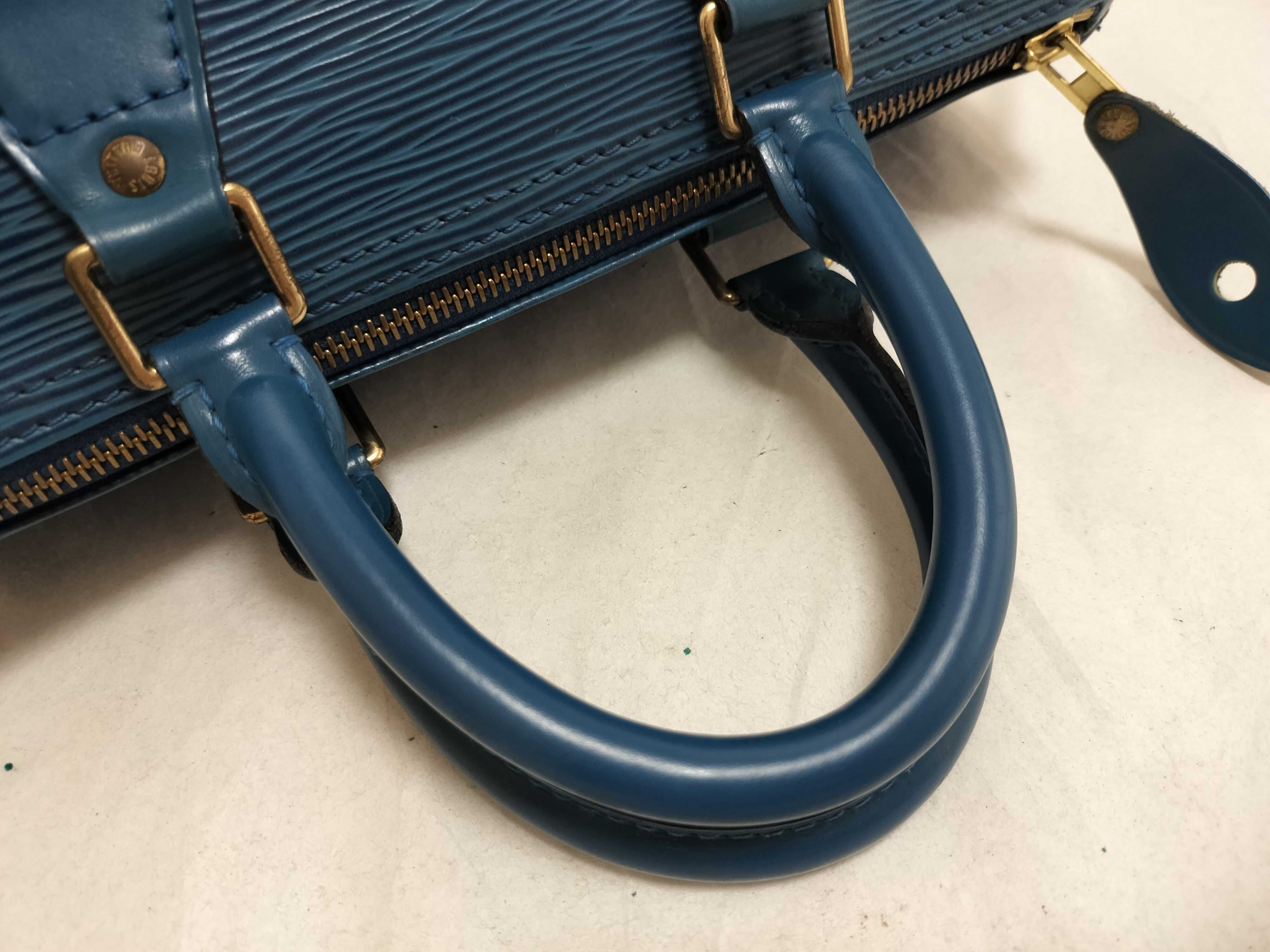 Epi Speedy 25 M43015 VI1903 Blue Handbag — view 3