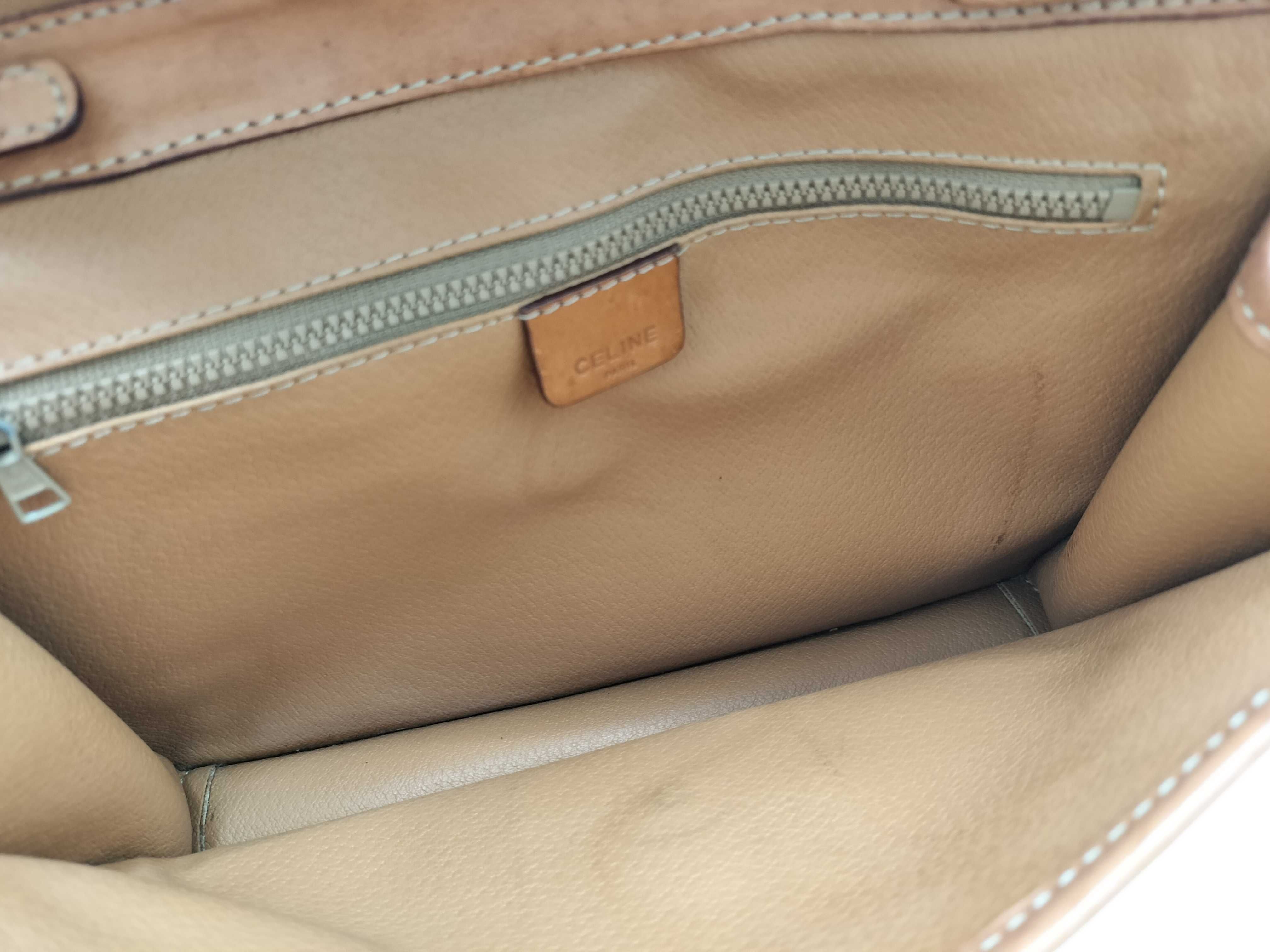 PVC Macadam pattern shoulder bag, beige clutch bag — view 11