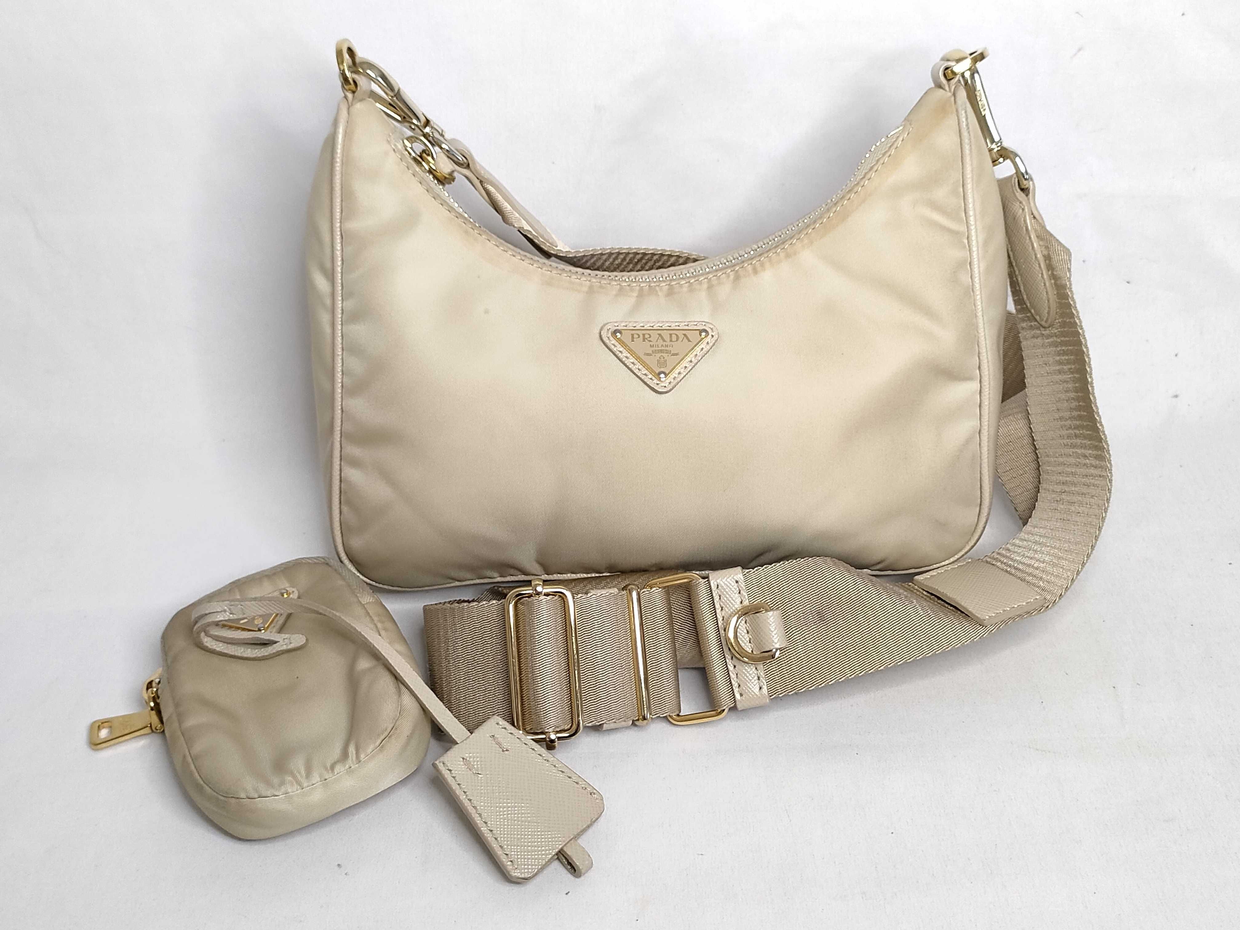 Nylon Triangle Logo Shoulder Bag
