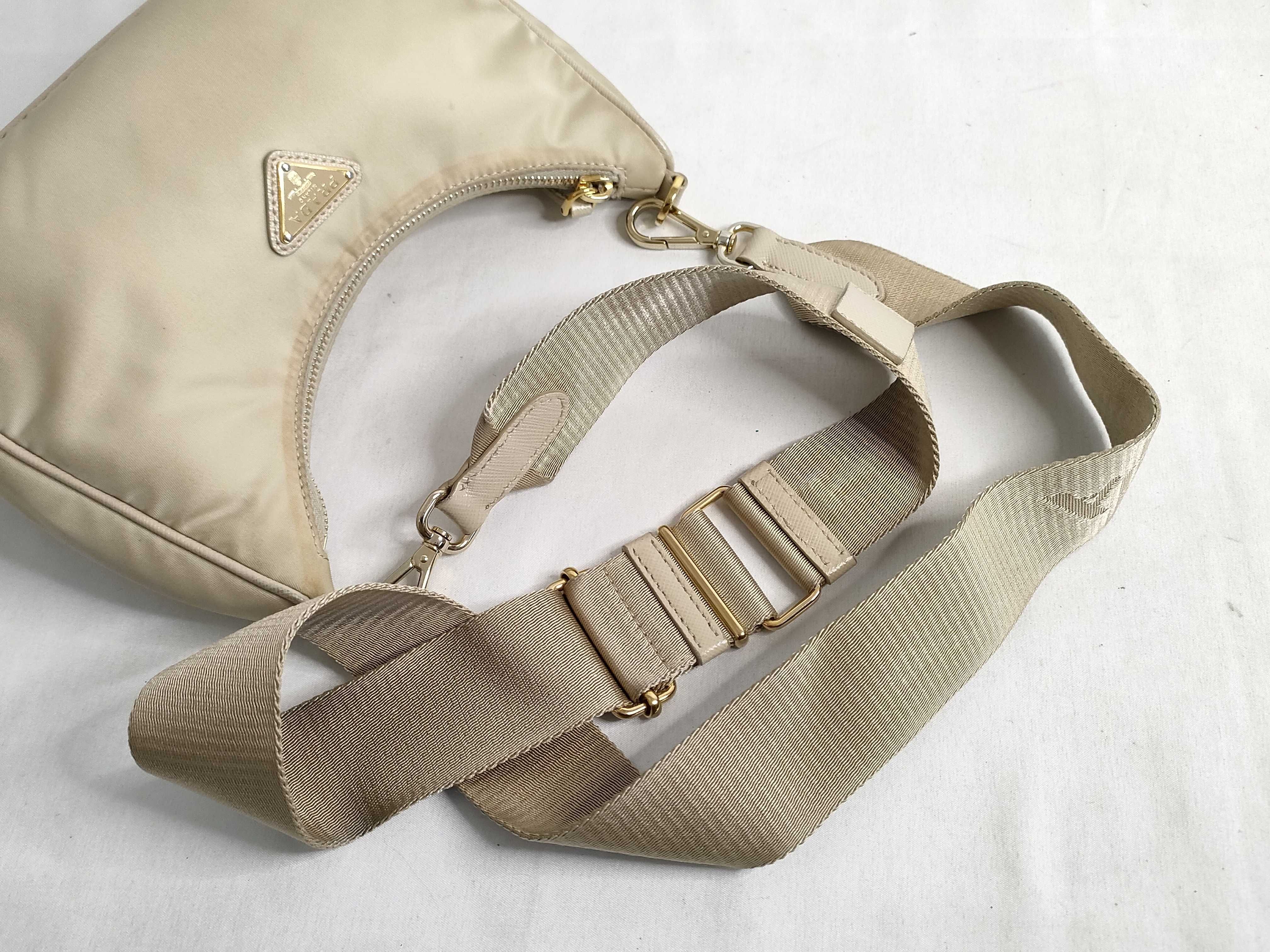 Nylon Triangle Logo Shoulder Bag — view 3