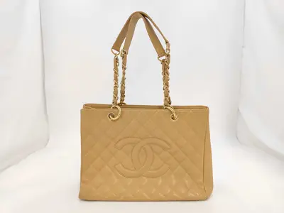 Chain Tote Matelassé Caviar Leather Tote Bag (Serial No. 8)