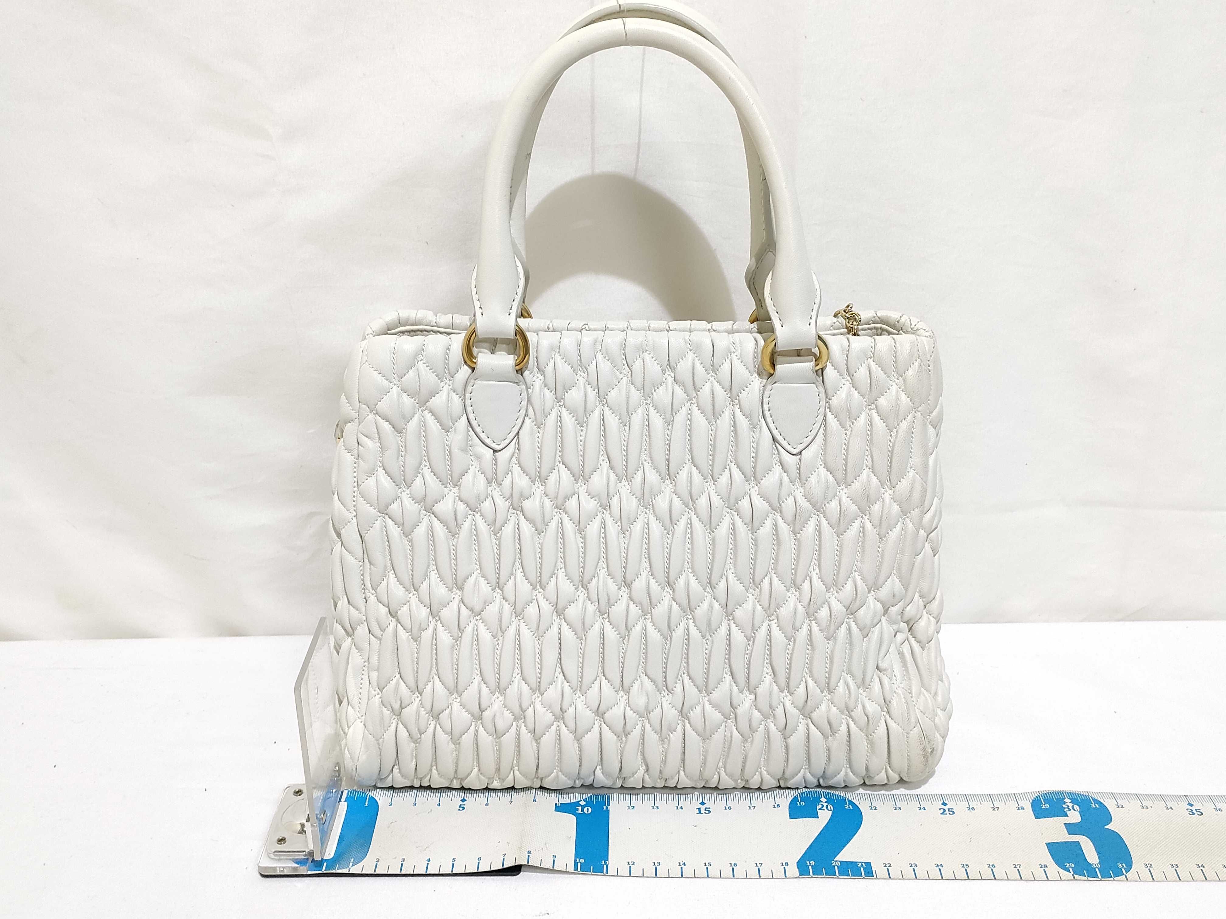 Nappa Crystal Leather 2-Way Handbag White 5BA067 Handbag — view 2