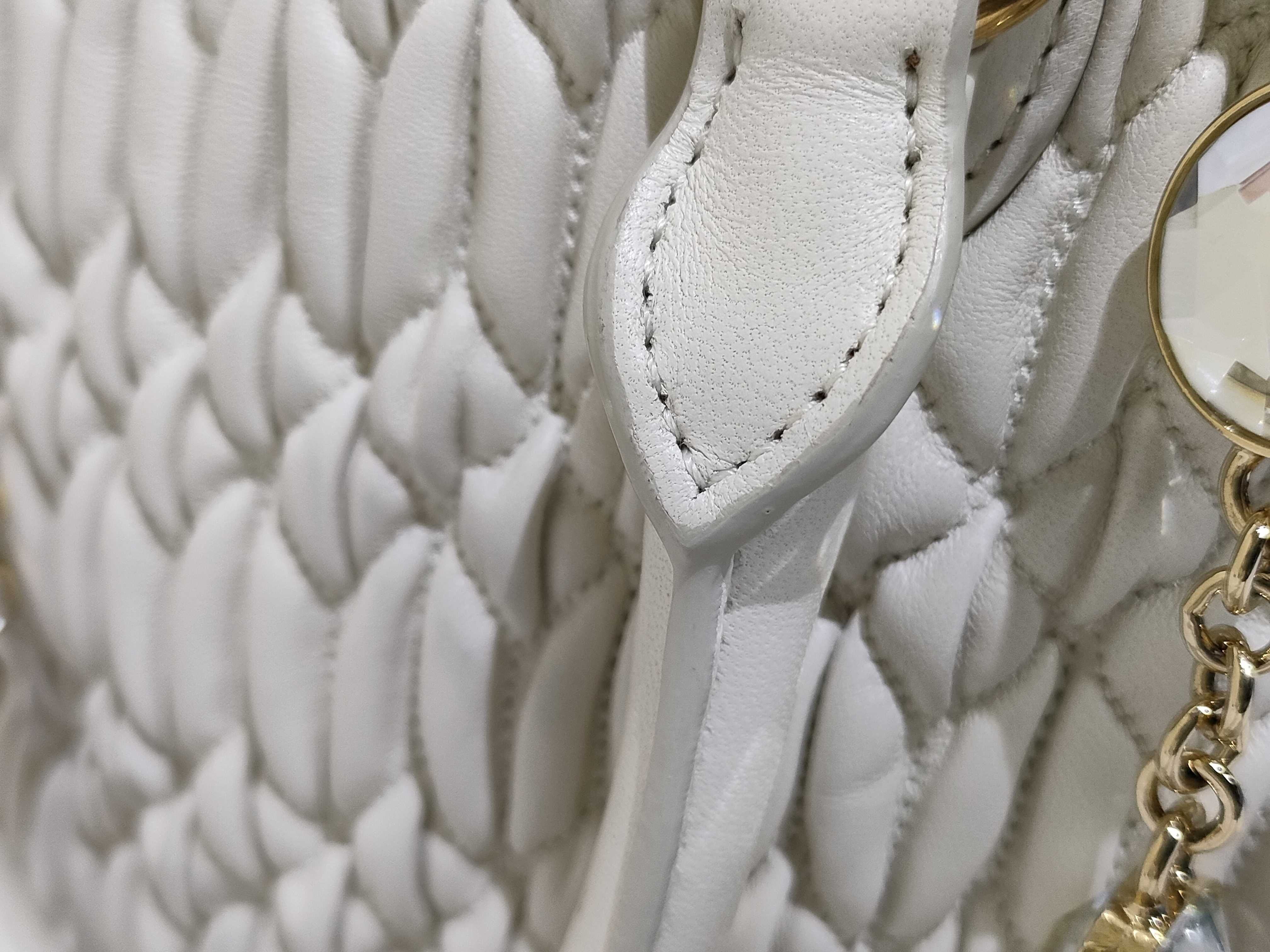 Nappa Crystal Leather 2-Way Handbag White 5BA067 Handbag — view 14
