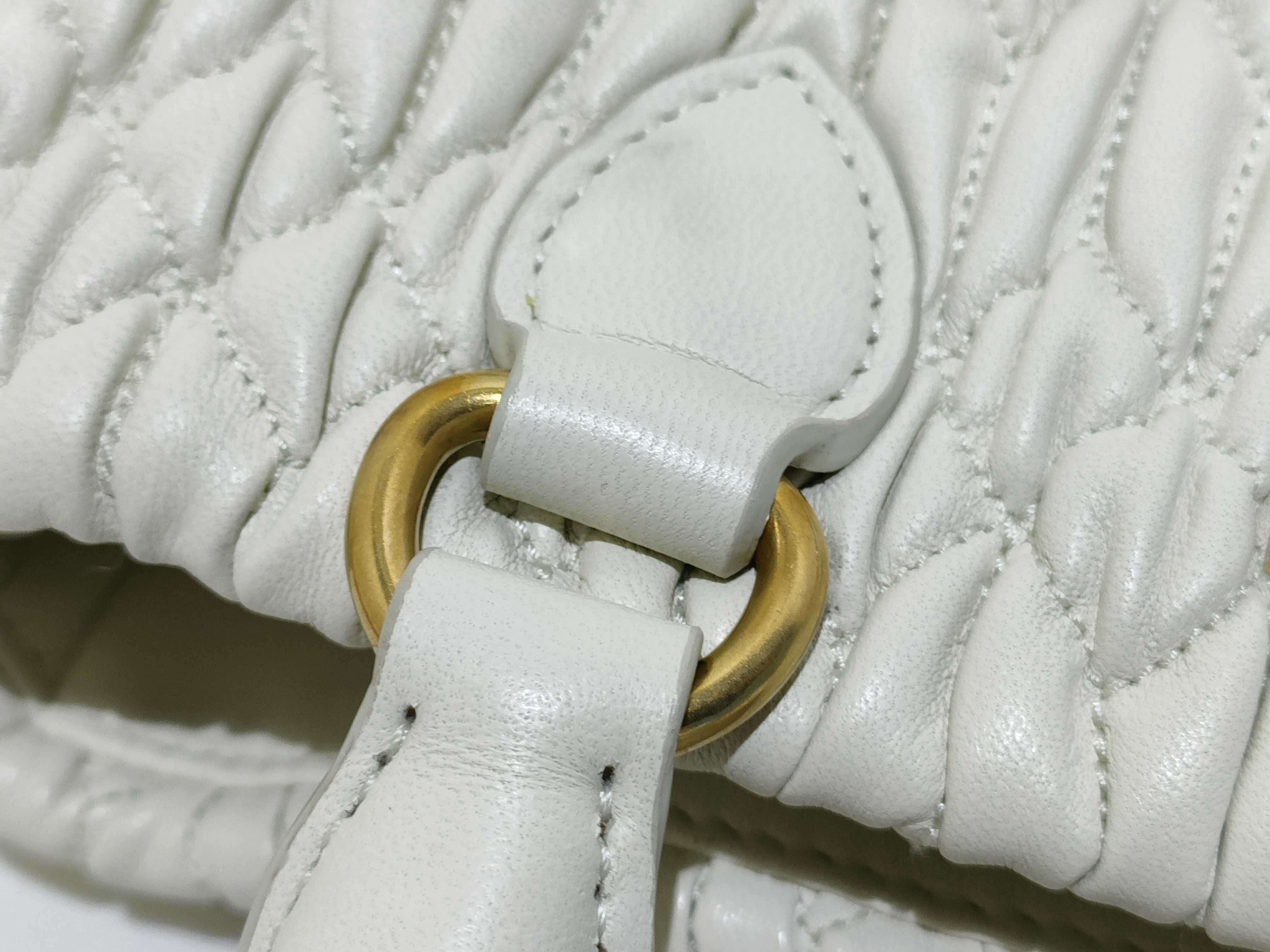 Nappa Crystal Leather 2-Way Handbag White 5BA067 Handbag — view 5