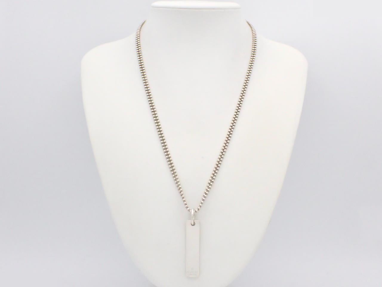 Necklace plate double ball chain SV925 23.9g — view 3