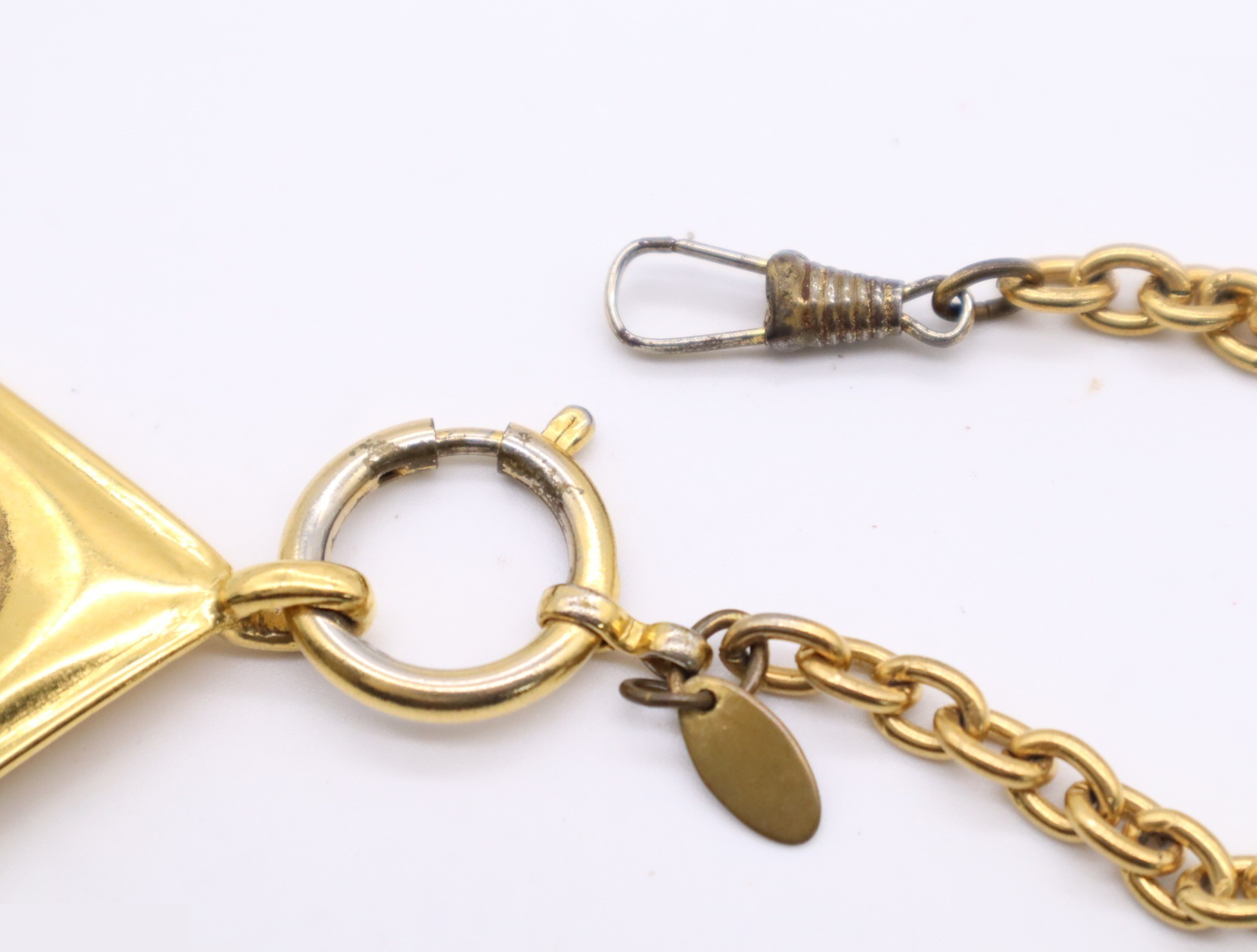 GP Diamond Motif Vintage Coco Mark Chain Necklace Gold — view 6